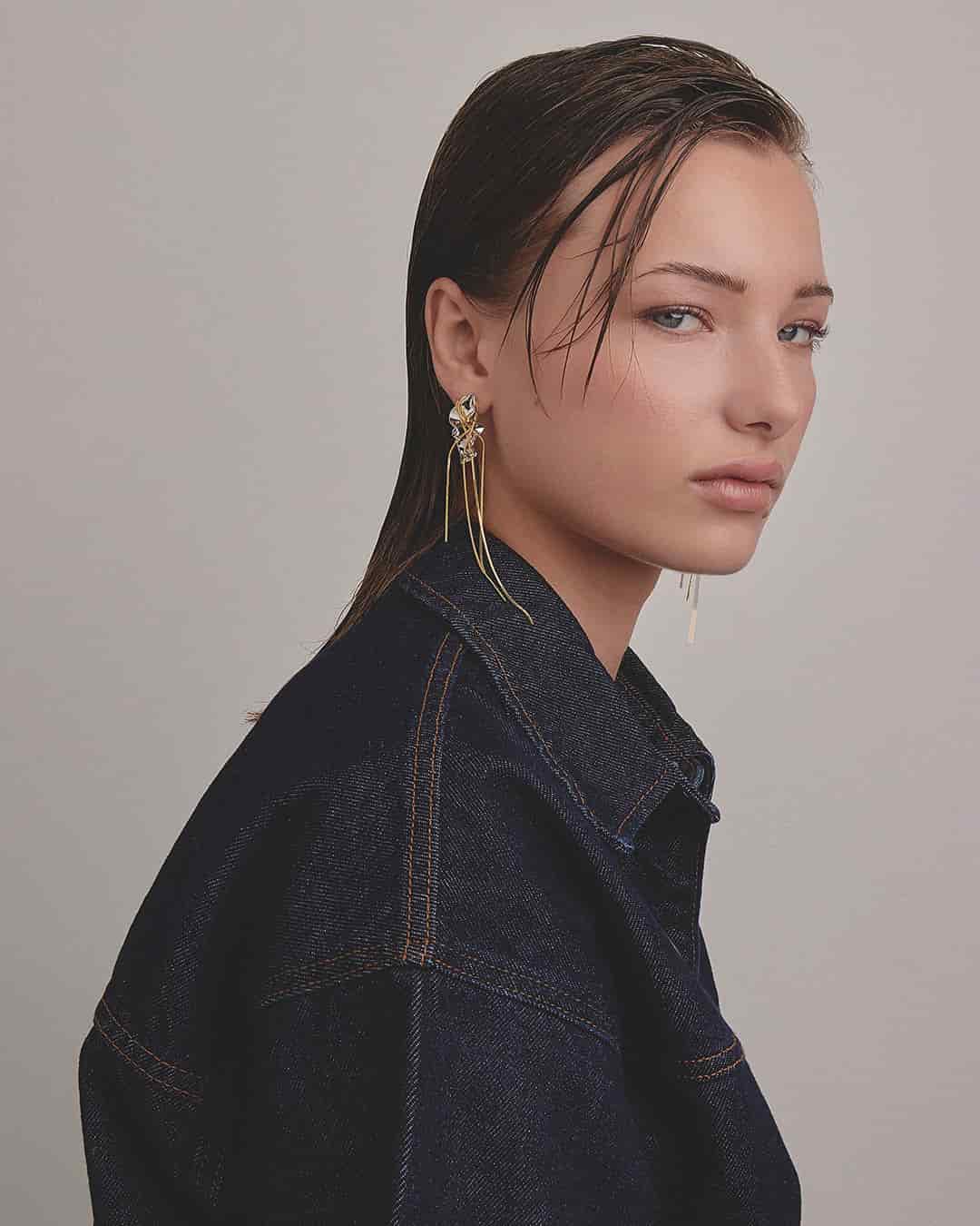 Aretes Irregulares Cadenas - miniatura 4