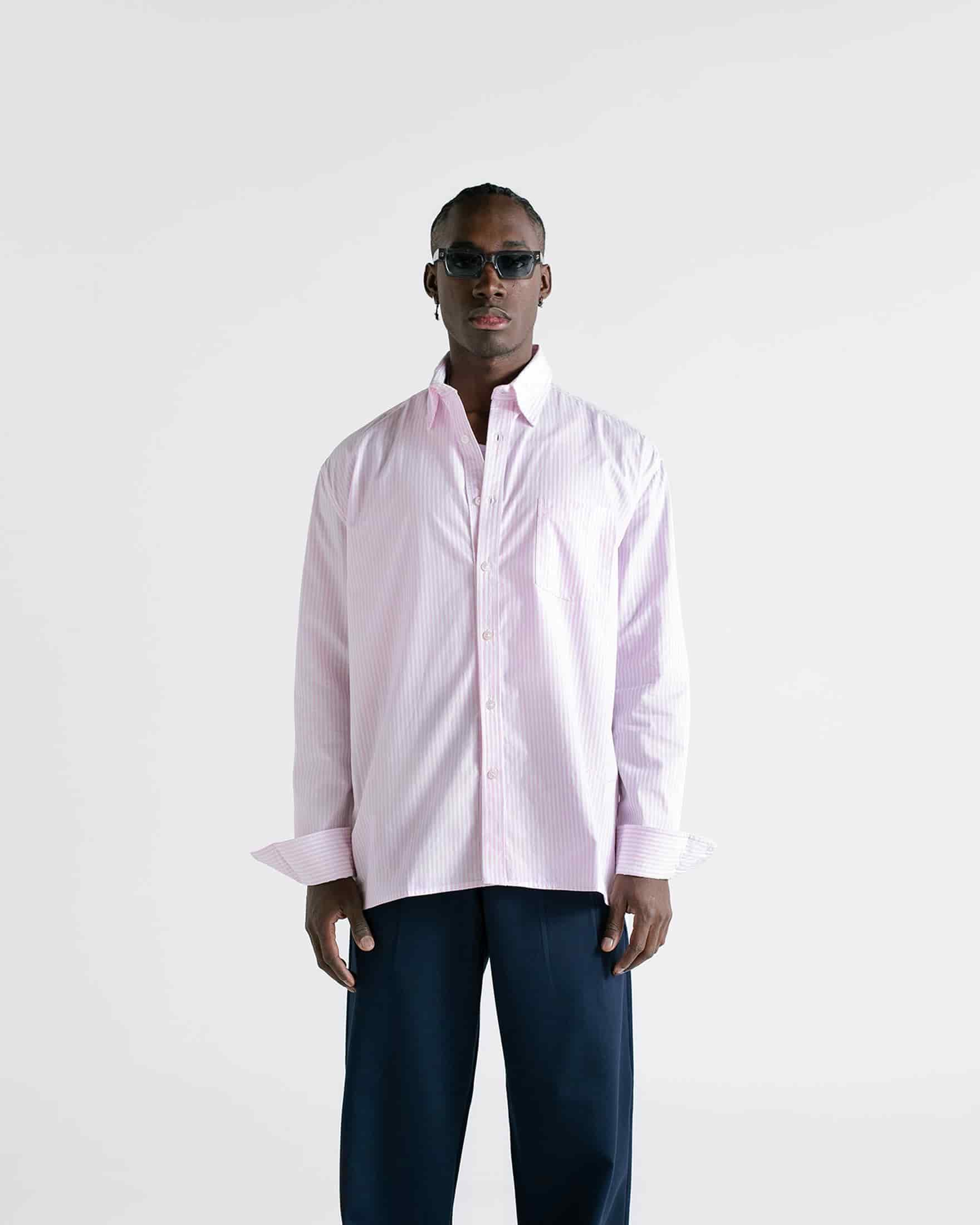Pinstripe Shirt - Baby Pink - miniatura 2