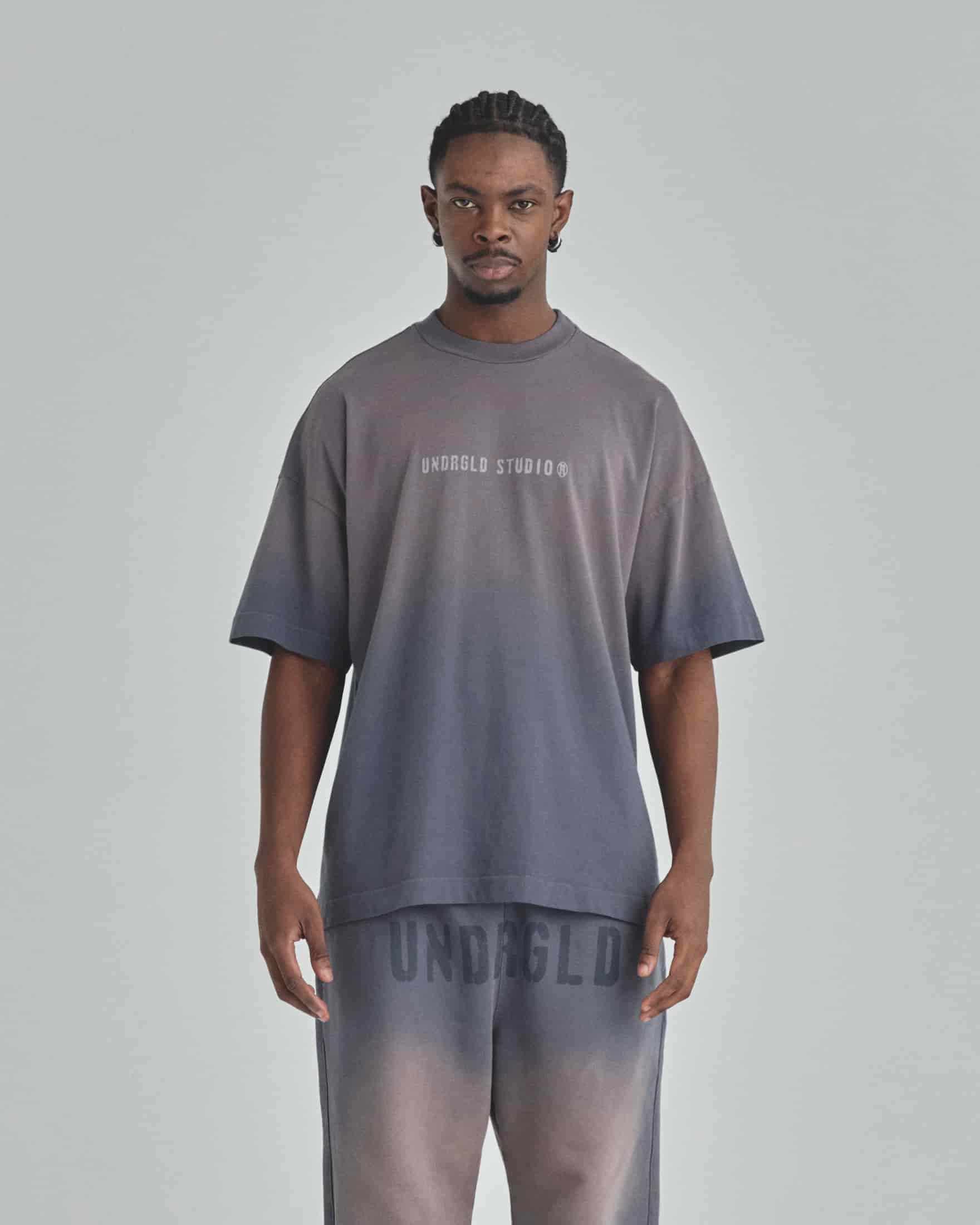 Spring Worn Logo Tshirt Sandblast Gray - miniatura 2