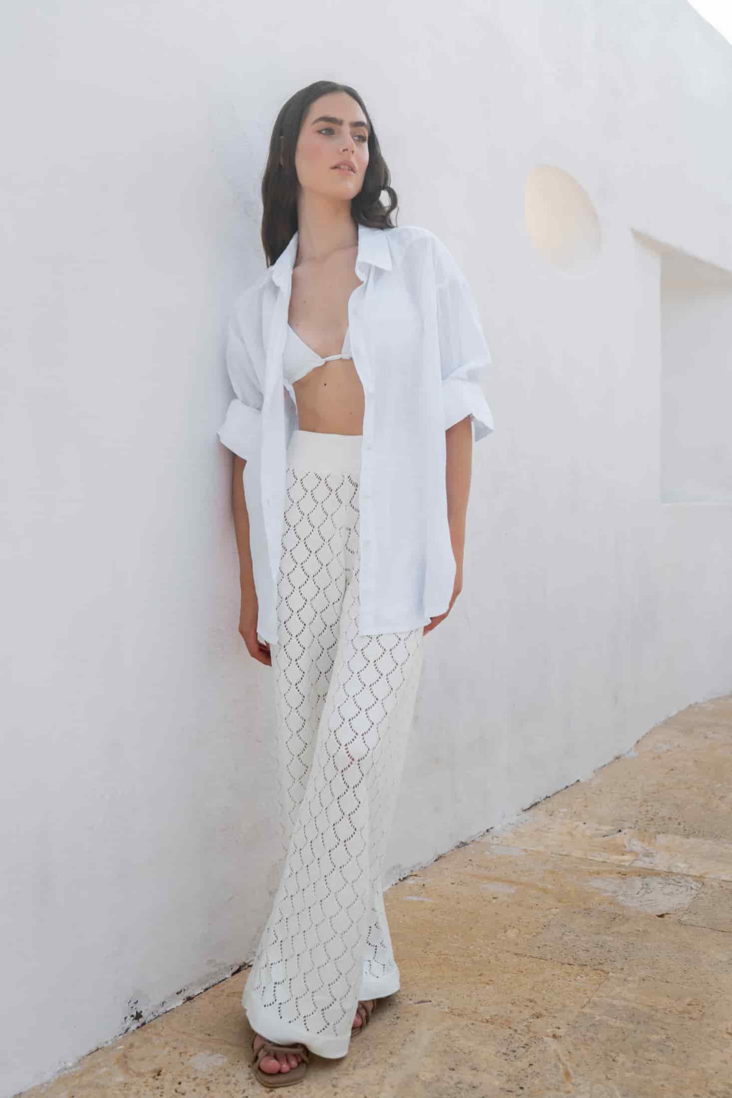 Pantalón Summer Set Blanco Mujer - miniatura 6