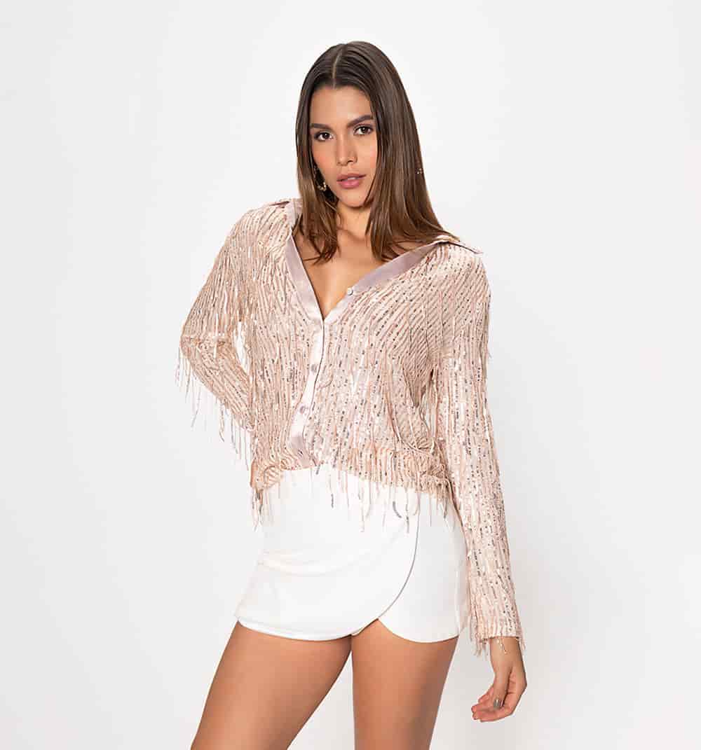 Blusa m/larga  cuello cartera - miniatura 3