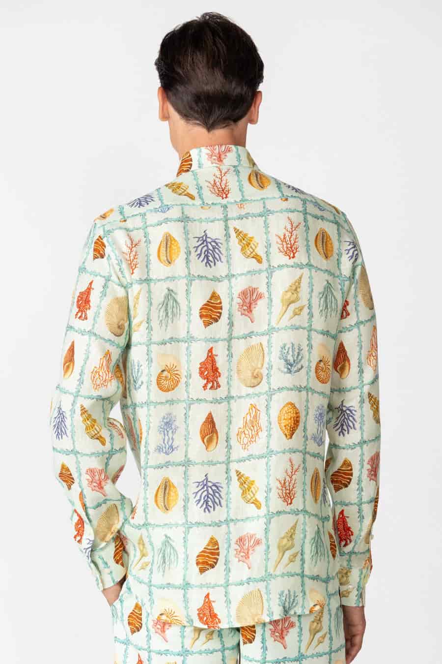 Men's linen shirt sky blue tambor - miniatura 4