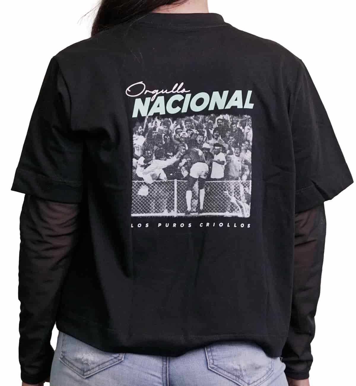 CAMISETA NEGRA ORGULLO NACIONAL MUJER LPC - miniatura 1