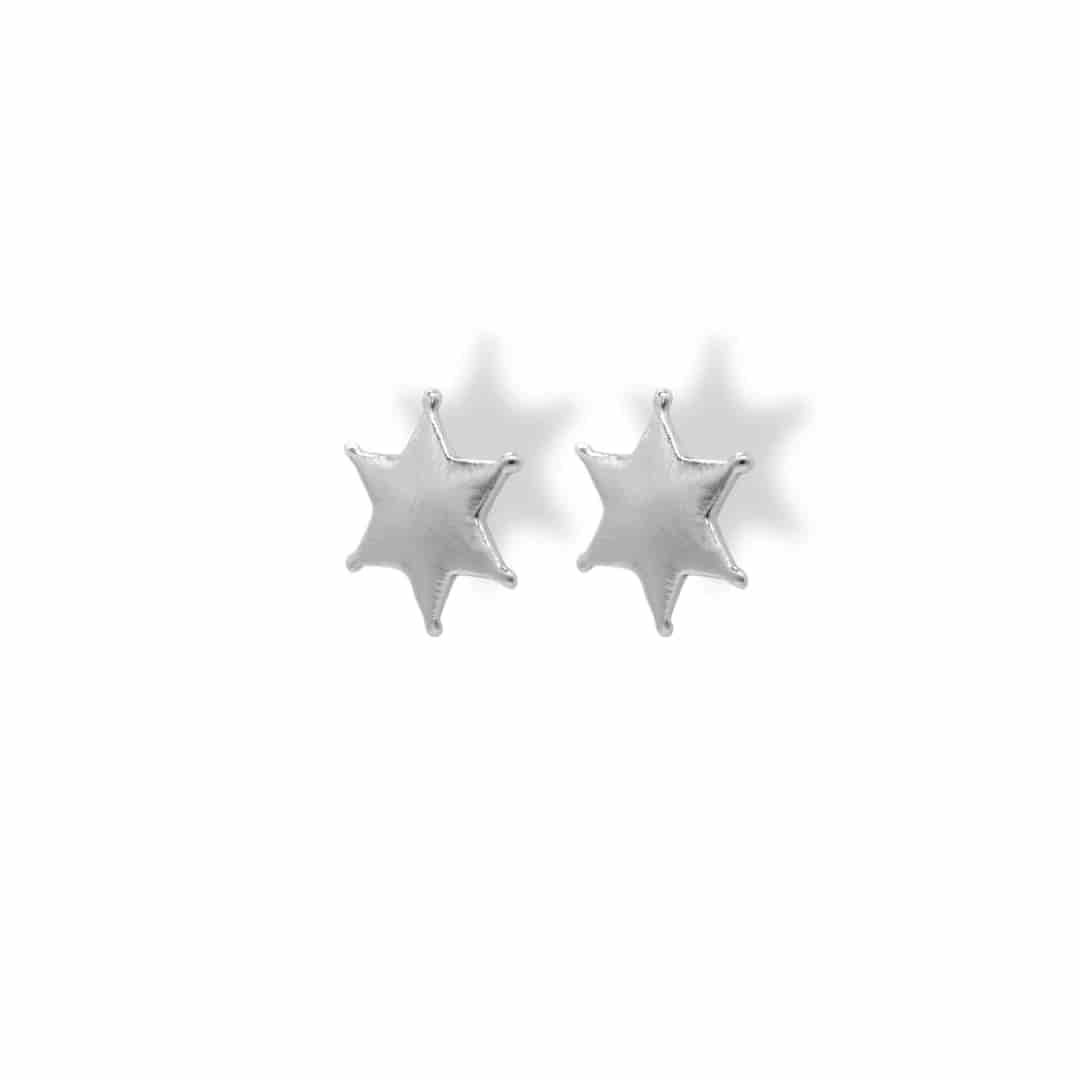 Aretes con estrella de sheriff pequeños - miniatura 2
