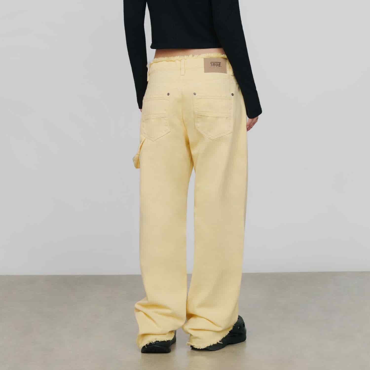 Mid-Rise Pants - Butter Yellow - miniatura 3