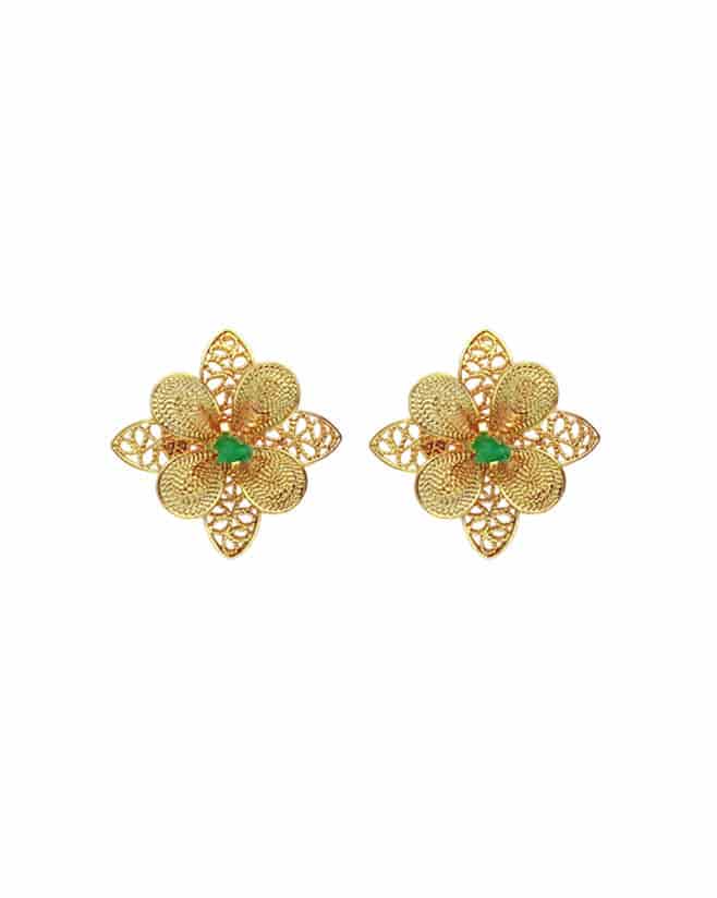 Aretes filigrana y esmeralda,  Nacira - miniatura 1