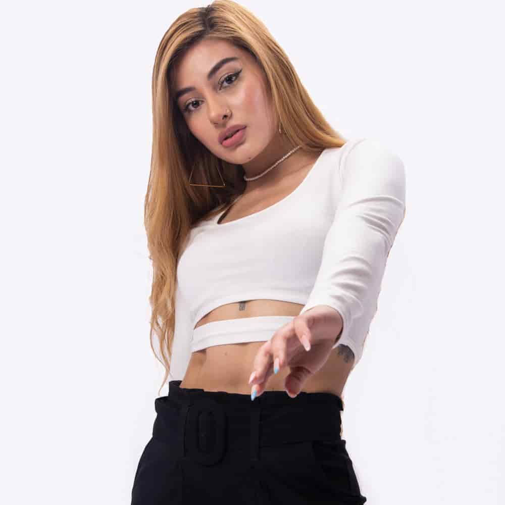 Crop Top Banda Inferior Blanco - miniatura 3