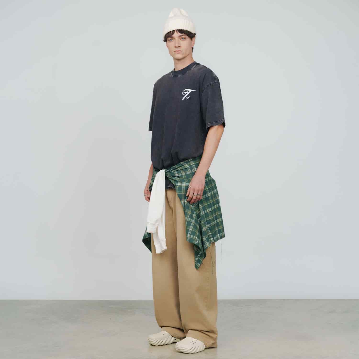 Shadow Oversized T-Shirt - Washed Black - miniatura 5