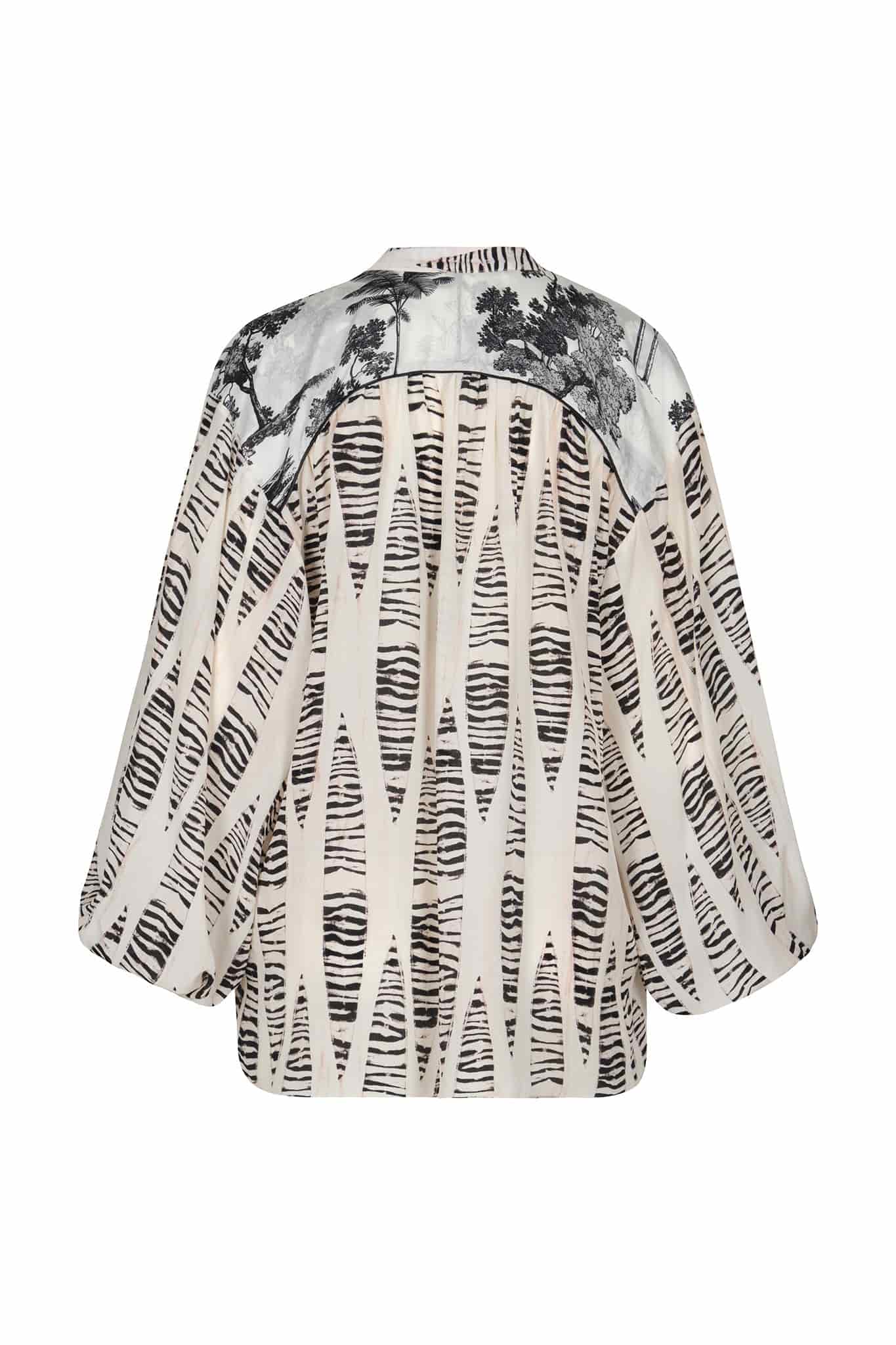 La Voragine Crepe Chine Shirt / Cream Canoe - miniatura 3