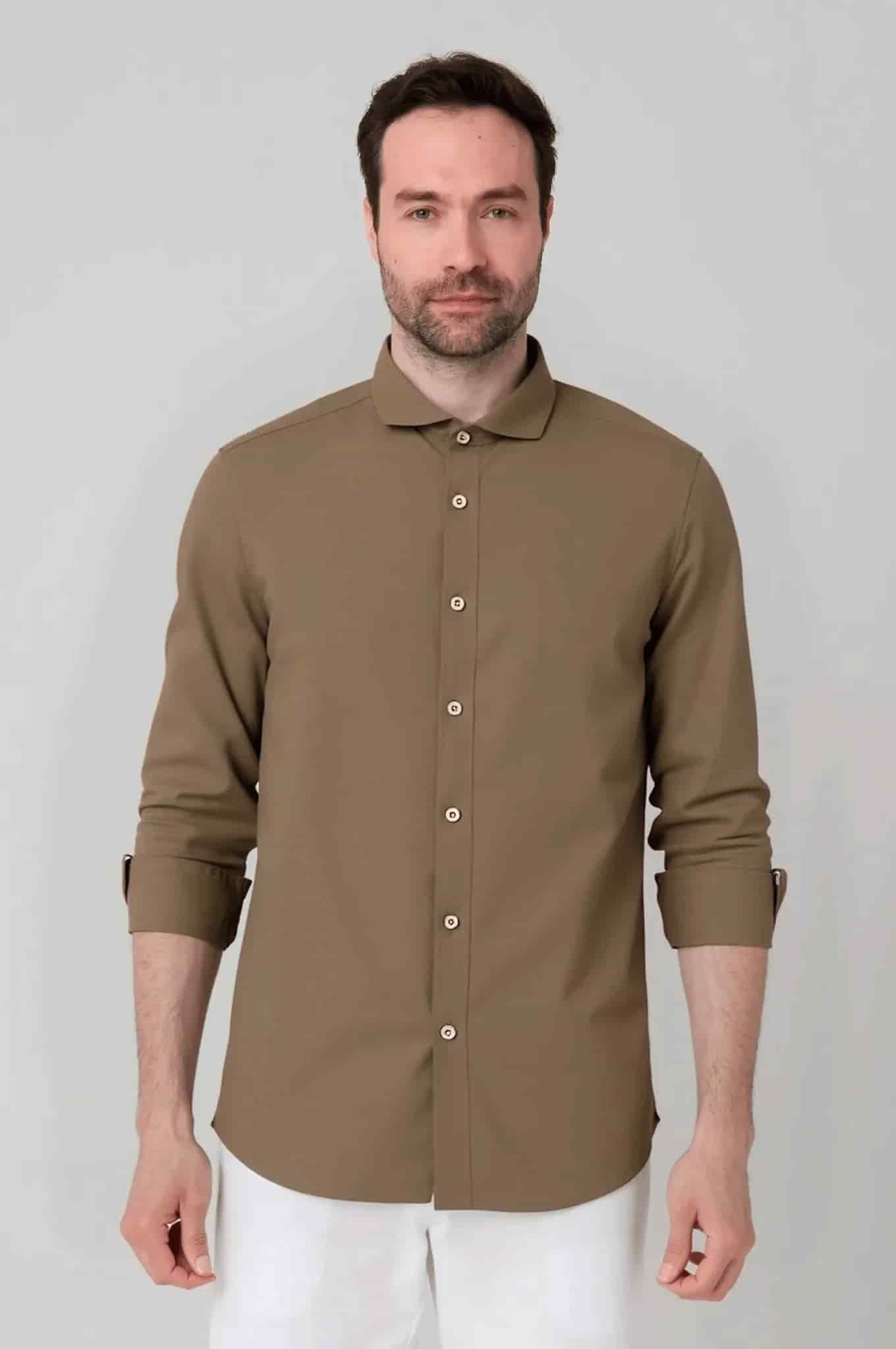 Camisa manga larga Jon sonen Lino / Algodón - miniatura 1