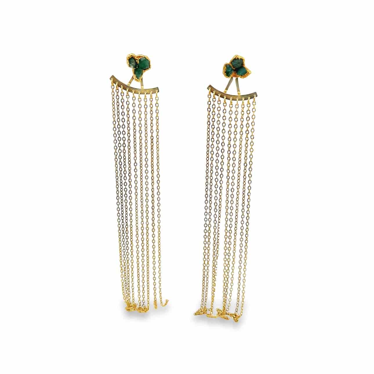 Stone Chain Earrings - miniatura 1