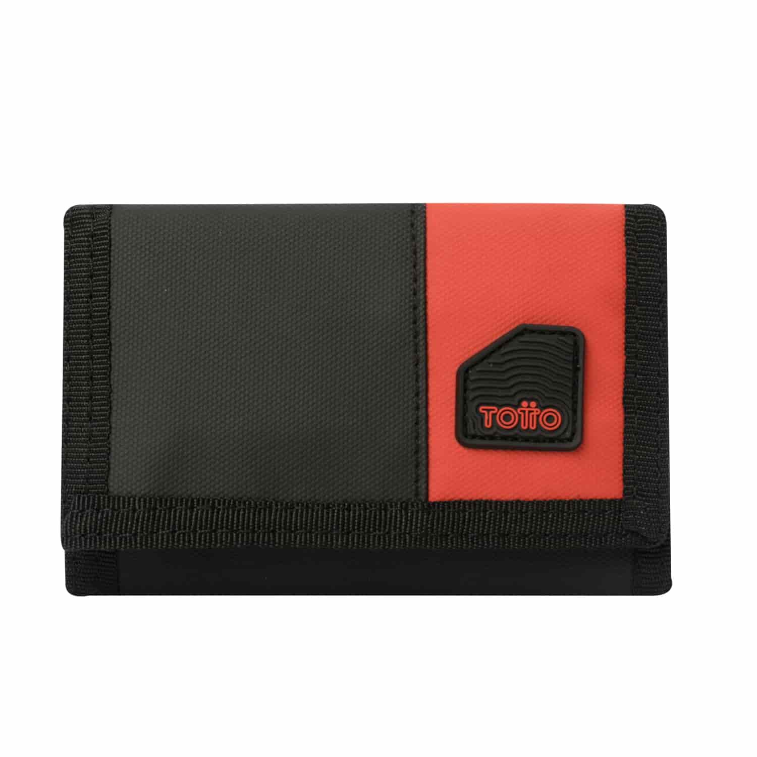 Billetera Contrast Qui con RFID Blocker Negra/Roja Mediana - miniatura 1