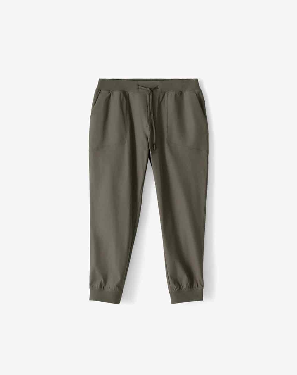 Jogger relaxed tiro medio café hombre - miniatura 1