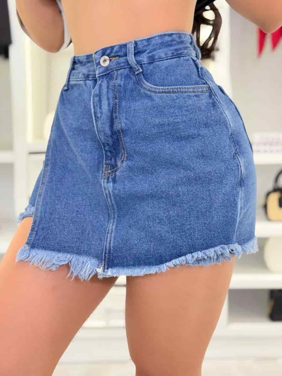 Falda Short Jean anochecer ( oscuro) - miniatura 1