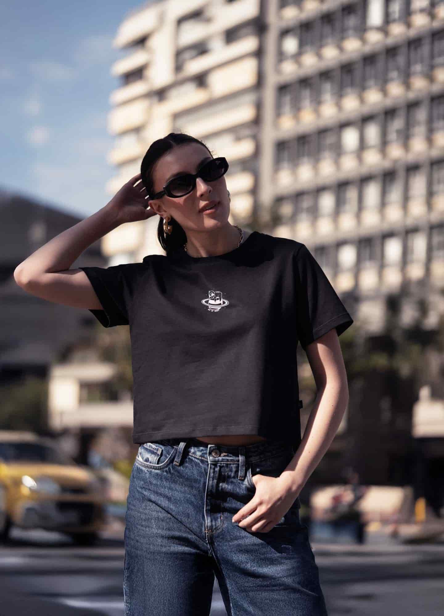 Orbit Crop Top – Negro - miniatura 5