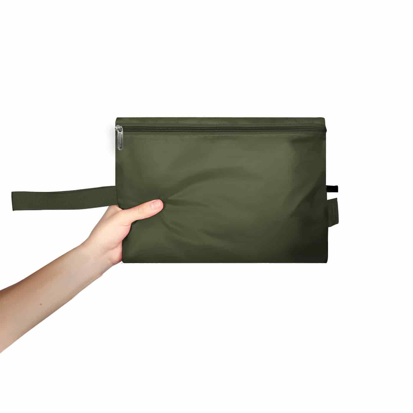 Bolso Manos Libres Viajero puffer Verde Militar - miniatura 2