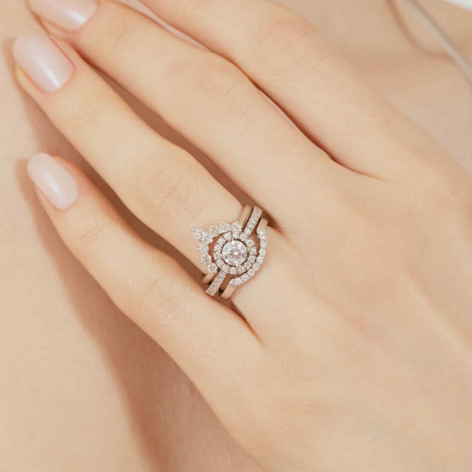 Anillo Halo engagement ring - miniatura 8