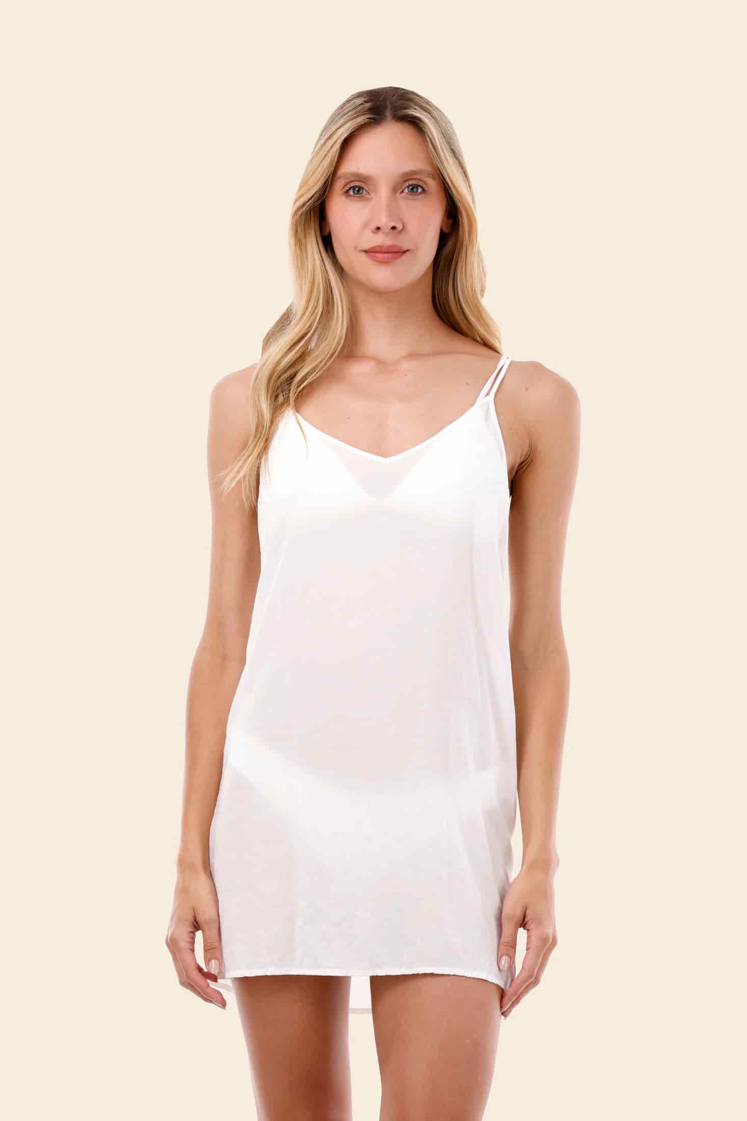 White Silken Slip Dress - miniatura 1