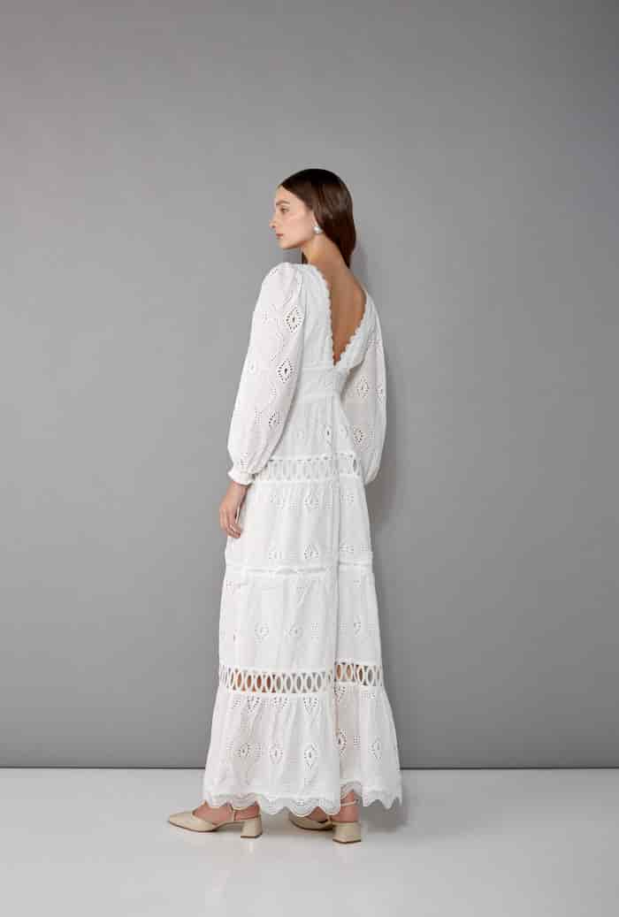 AMARANTA MAXI DRESS WHITE - miniatura 2