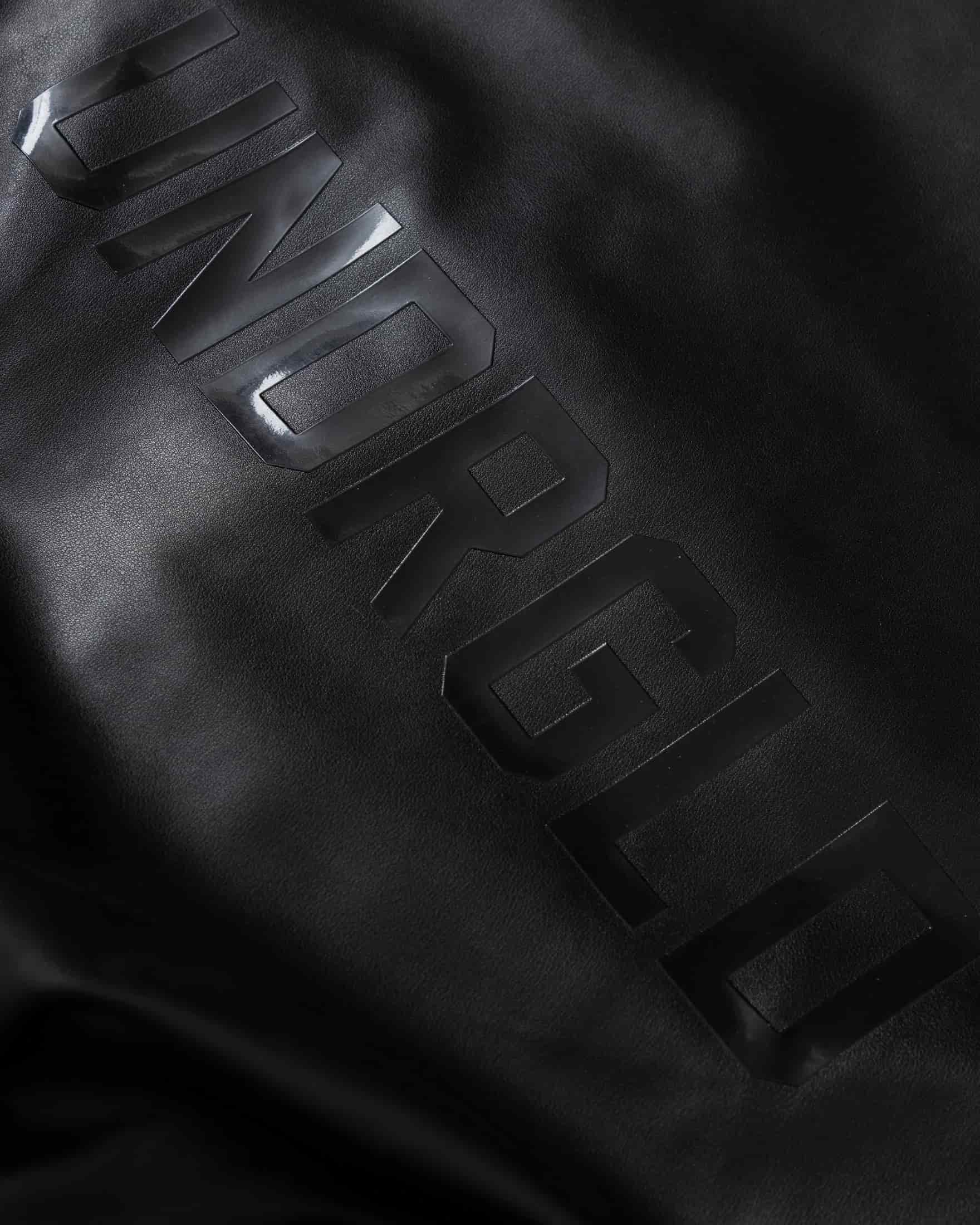 Basics UNDRGLD Leather Zip Up Hoodie Jacket Black - miniatura 11