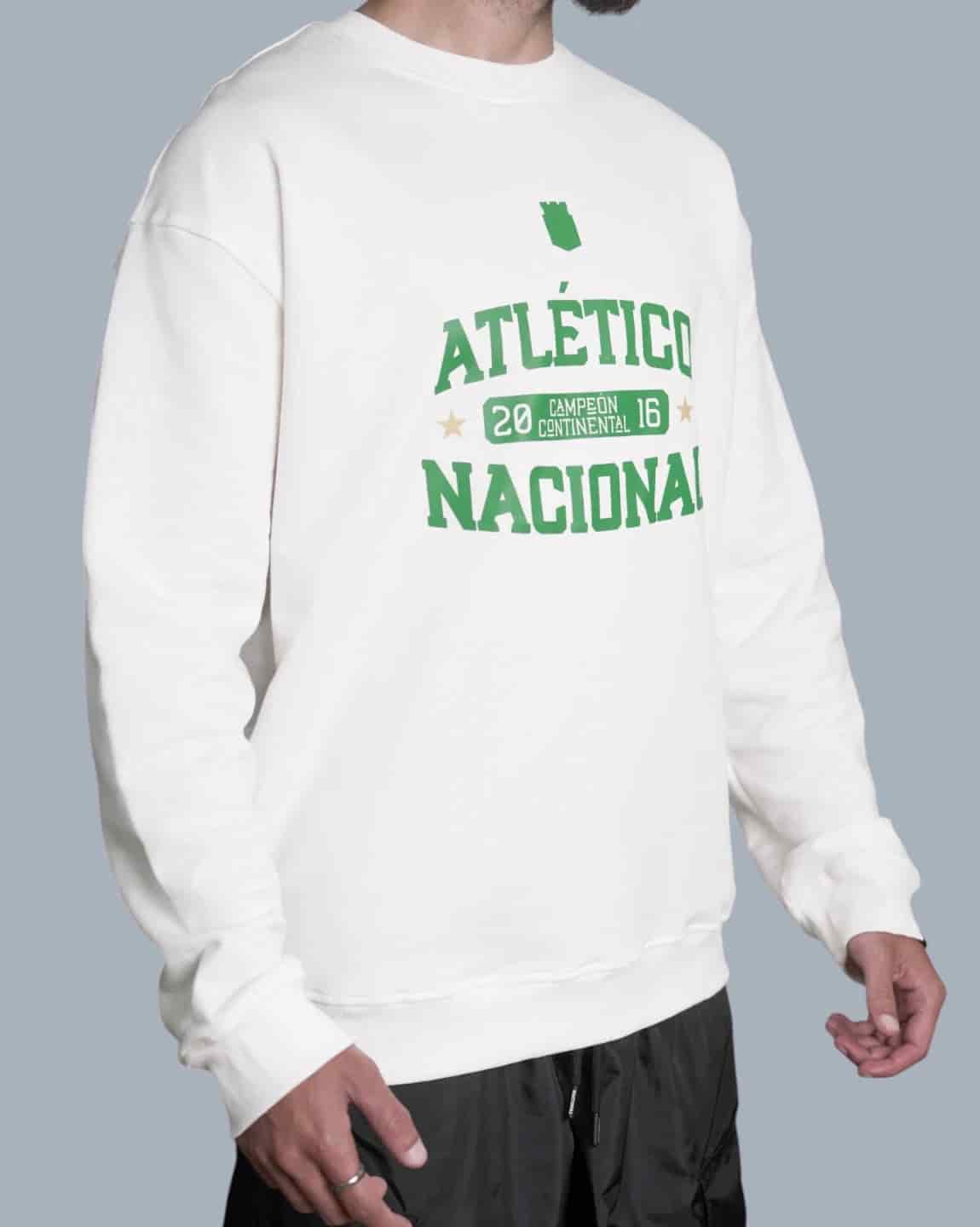 BUZO CREMA HOMBRE ATLÉTICO NACIONAL - miniatura 4
