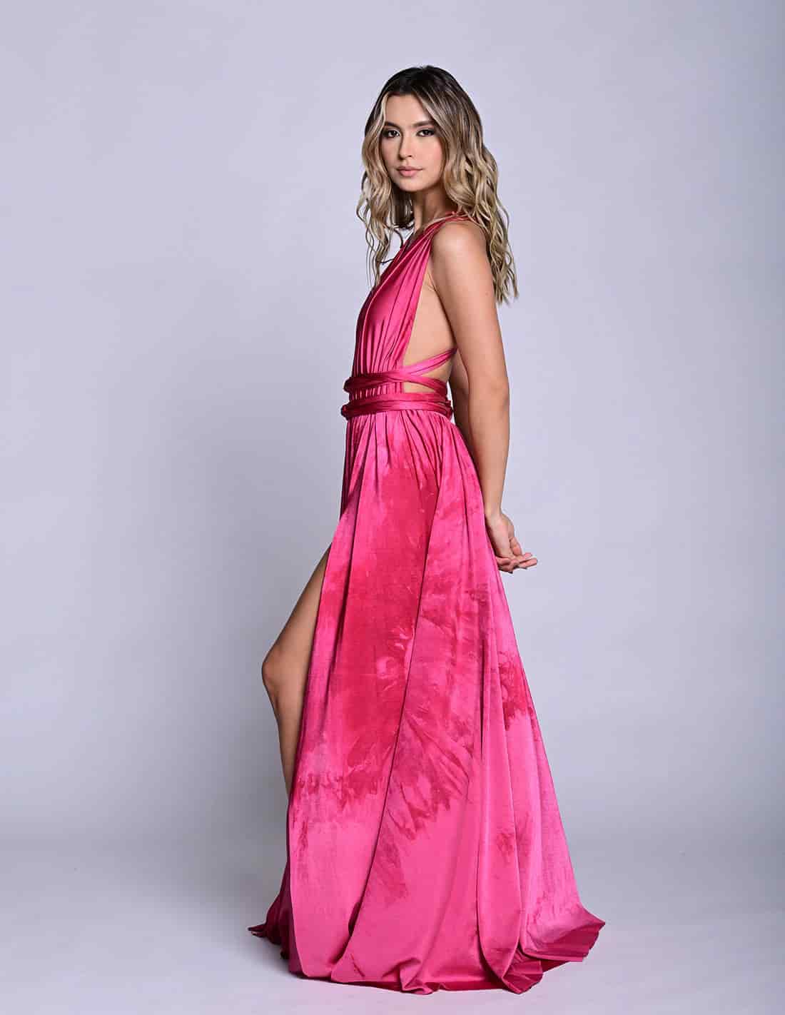 Vestido Pluton Fucsia Hand Dyed - miniatura 3