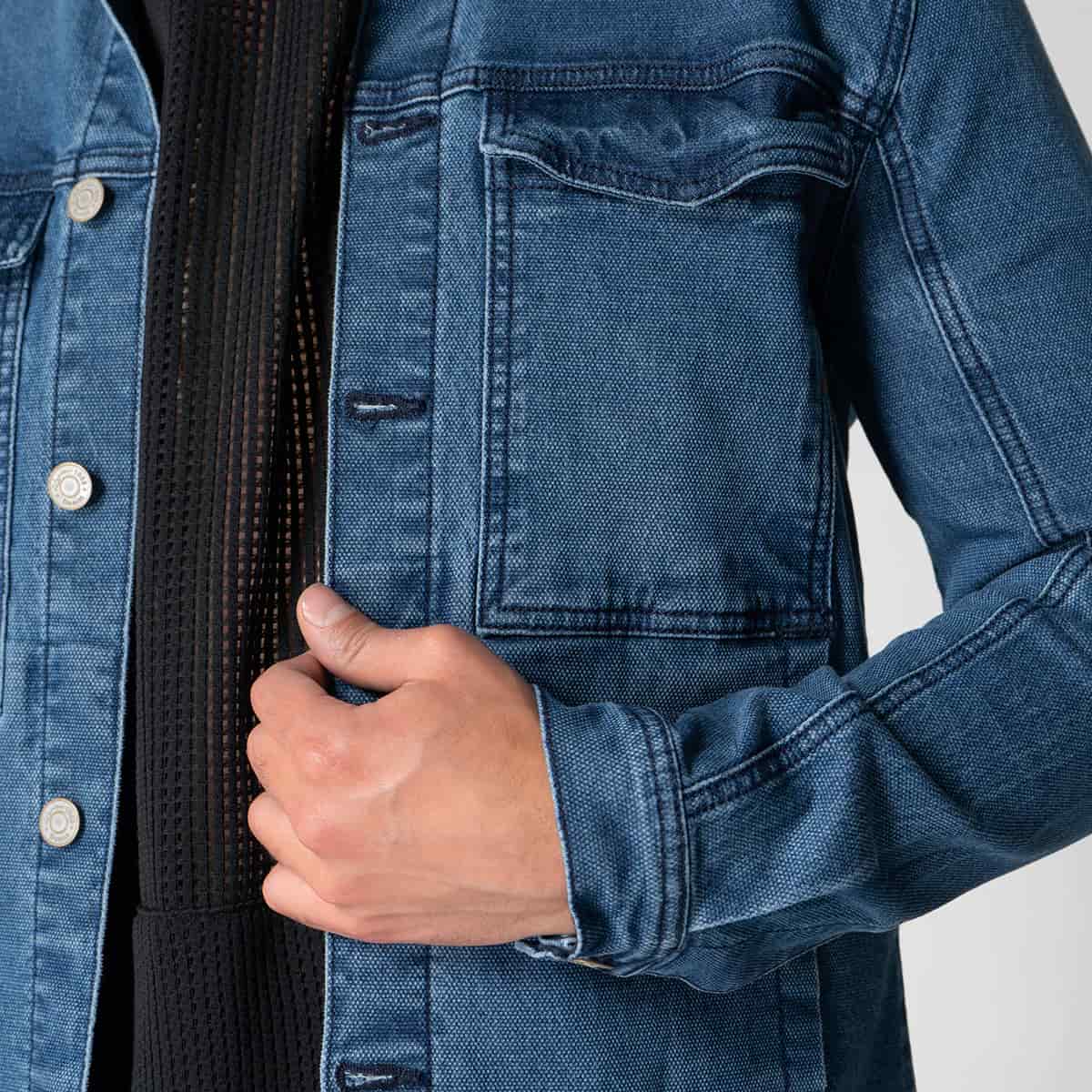Chaqueta Denim Slim Dobby - miniatura 4