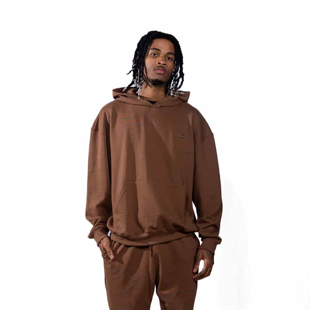 Buzo Hoodie Oversize Chocolate | Basics Chrome - miniatura 4