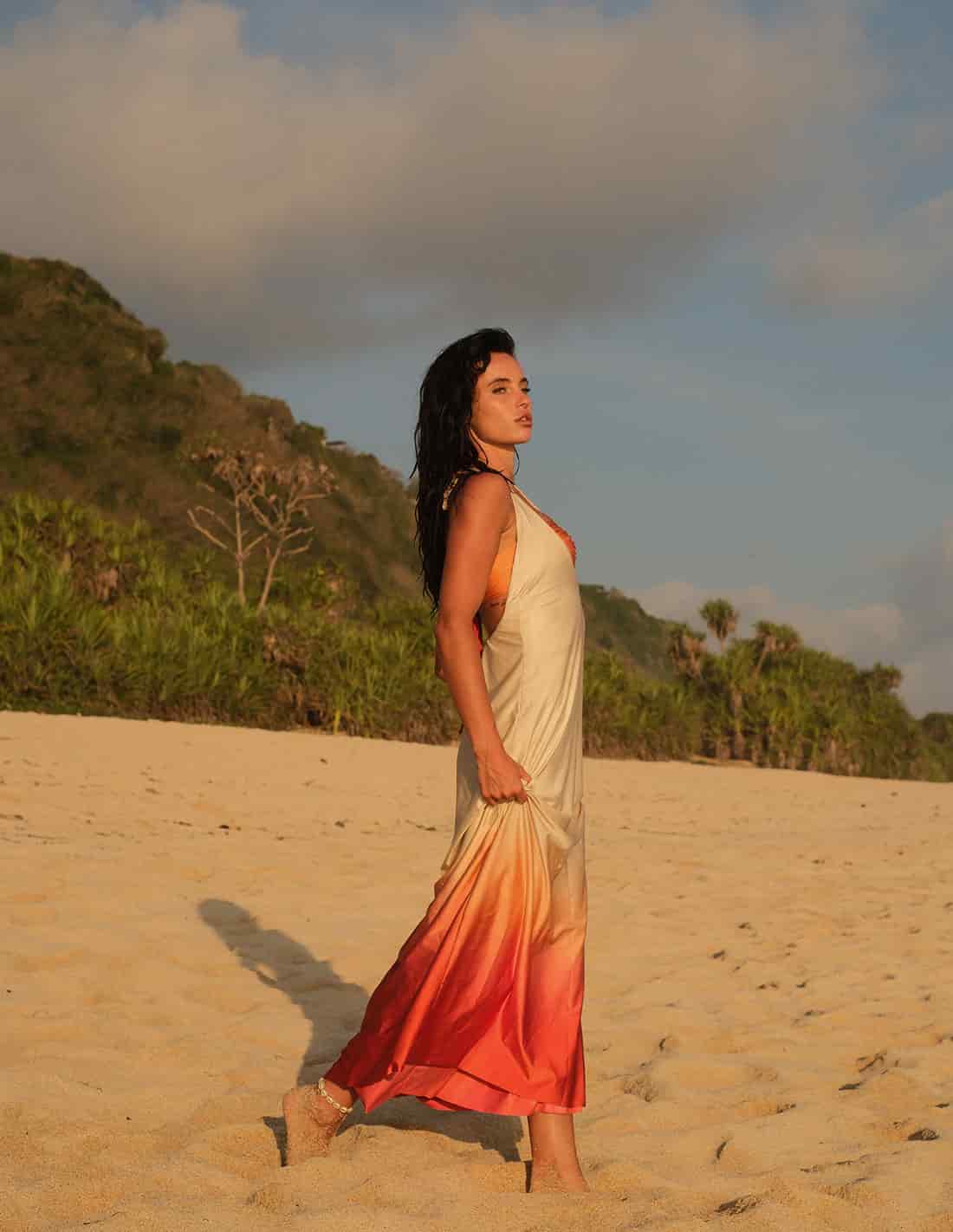 Vestido Satori Sand + Orange + Red - miniatura 5