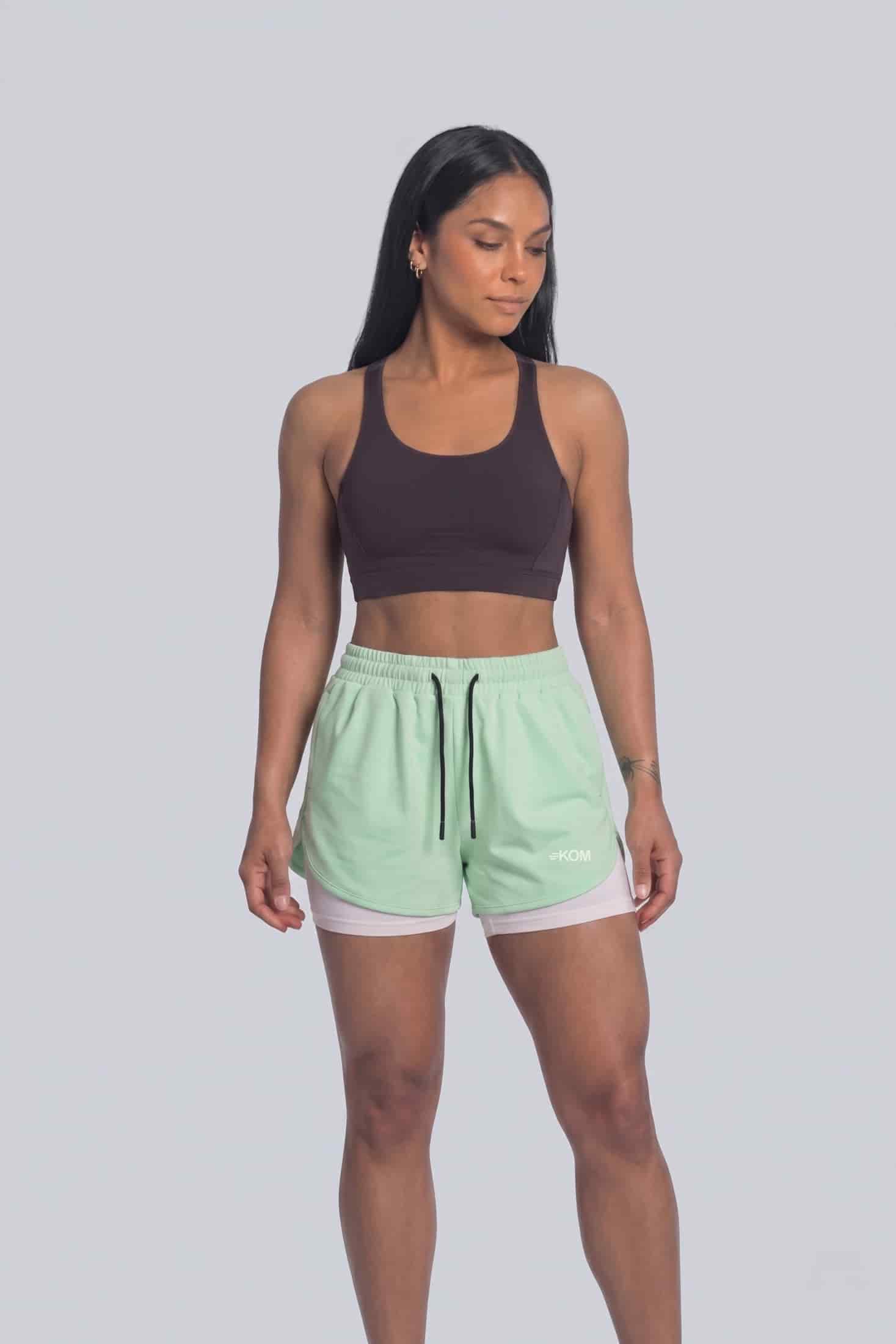 Short Running Deportivo Mujer Línea Giro con Boxer Interno y Bolsillos - miniatura 3