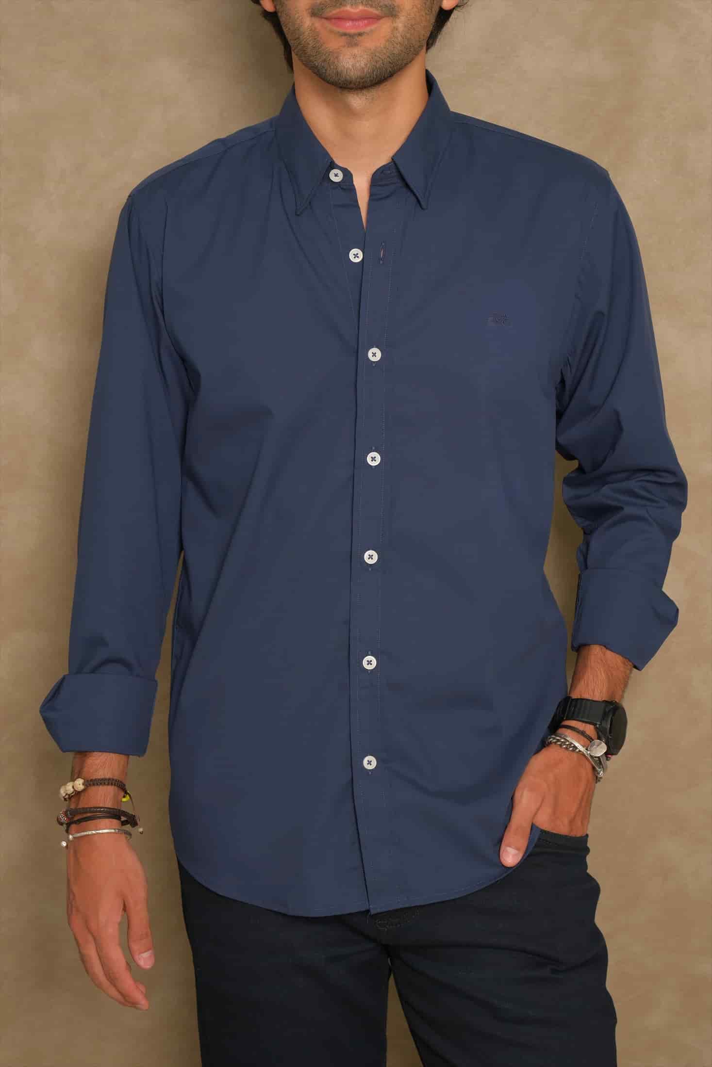 CAMISA NON IRON NAVY - miniatura 1
