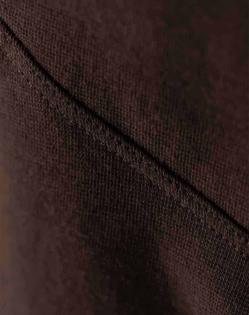 Crop top slim algodón chocolate mujer - miniatura 6