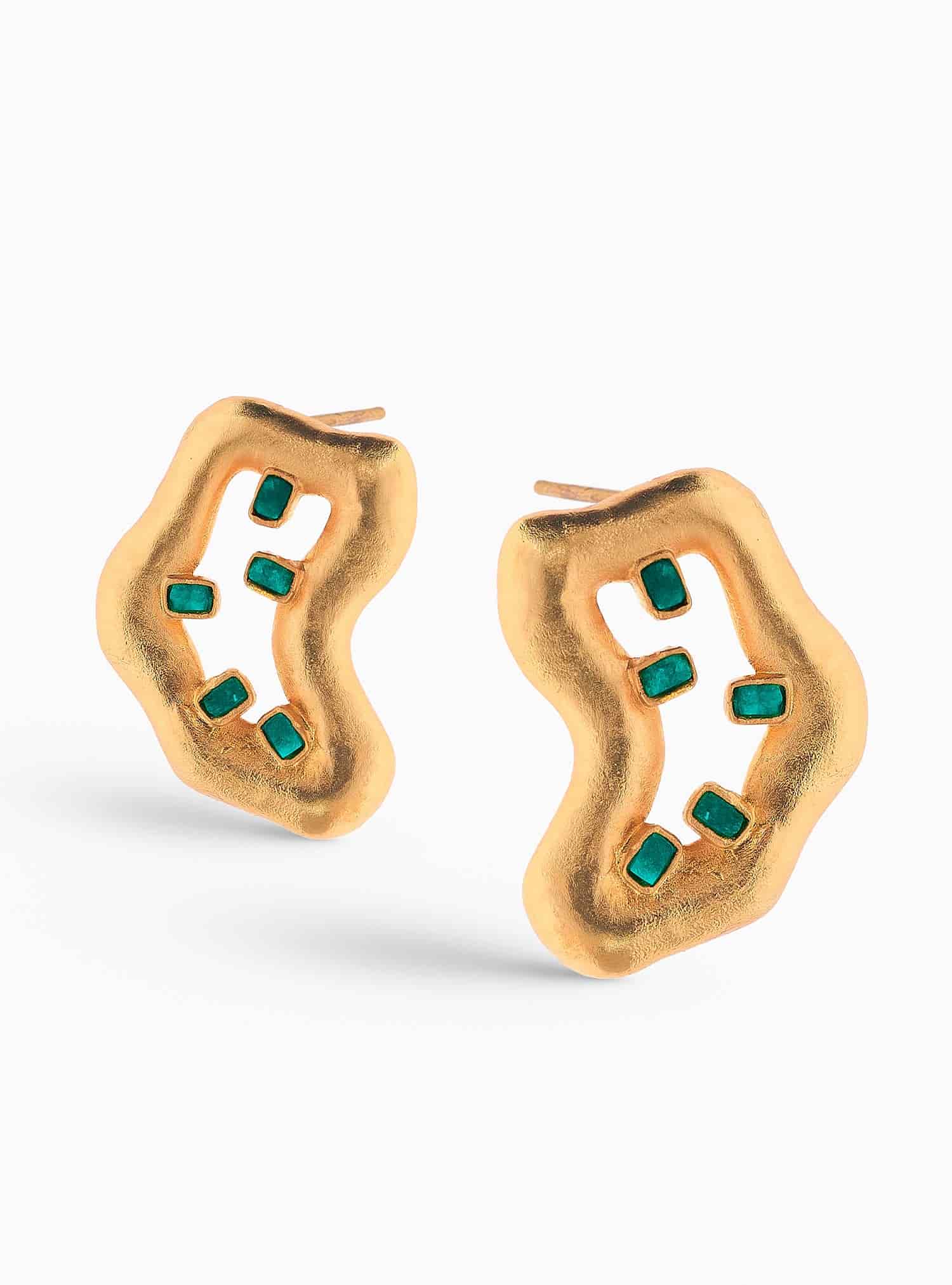 Tena Emerald Maxi Earrings - miniatura 1