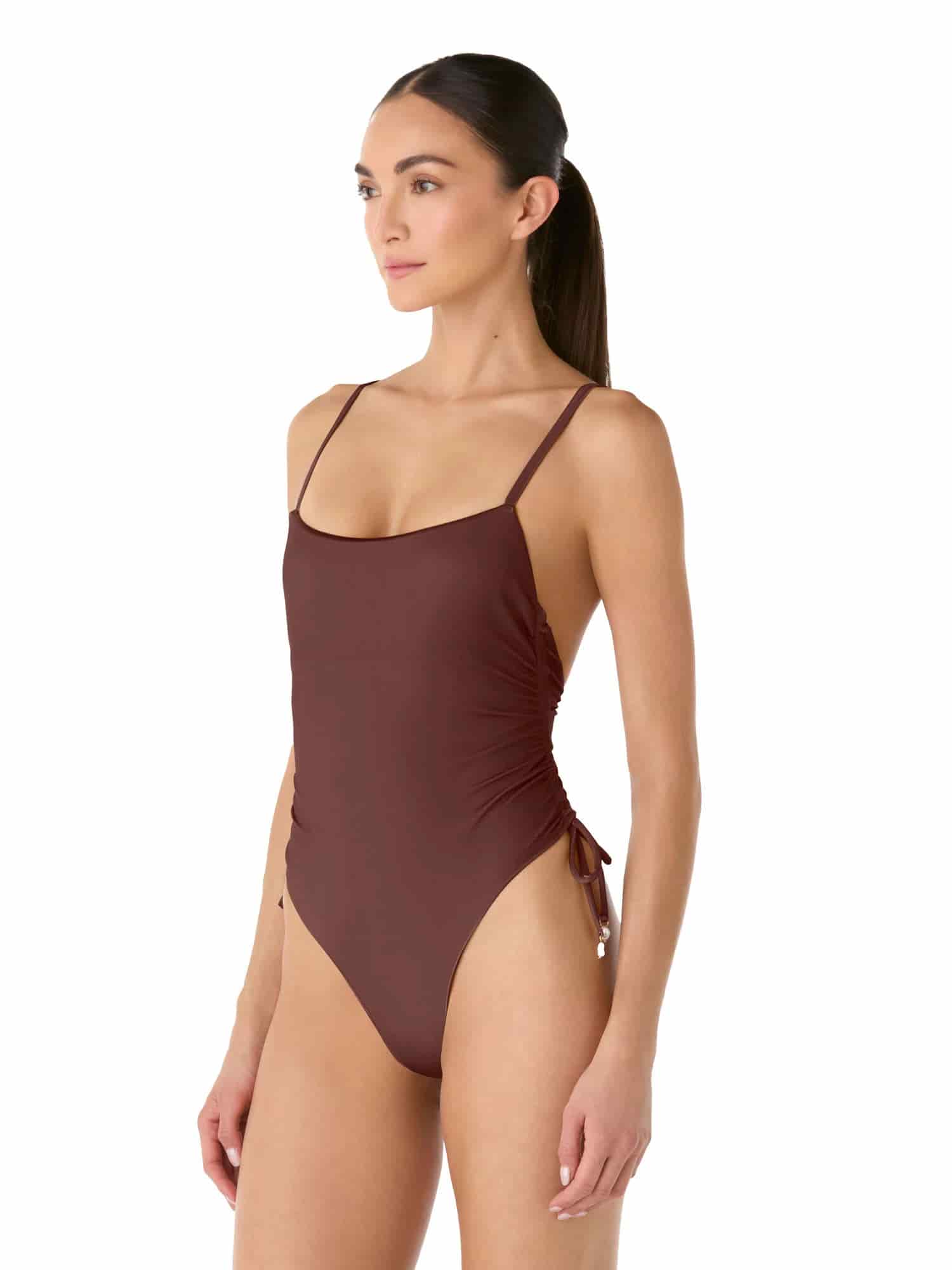 Vestido De Baño Entero Isla Chocolate - miniatura 1