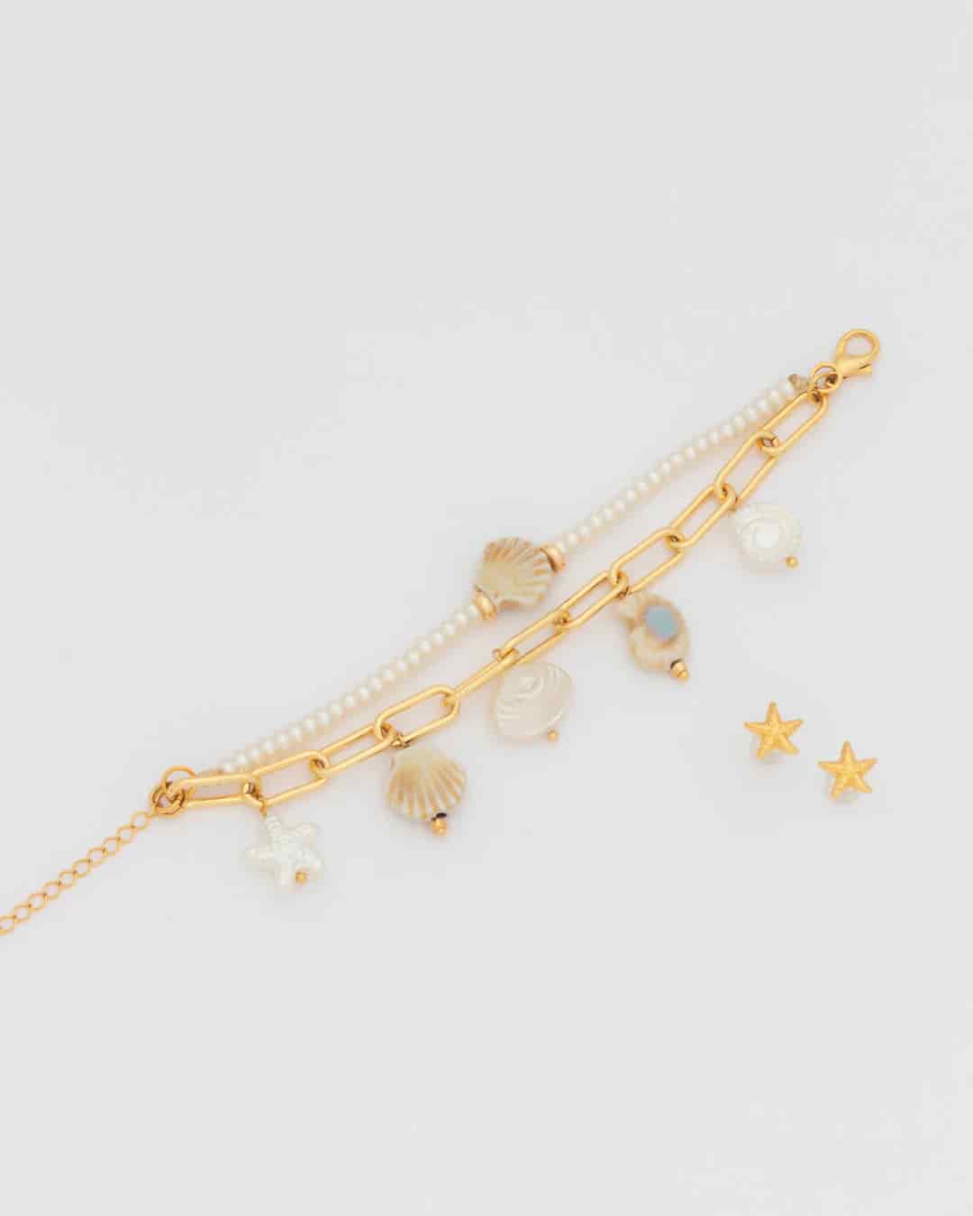 Pulsera 2 en 1 Caracoles + Aretes - miniatura 2