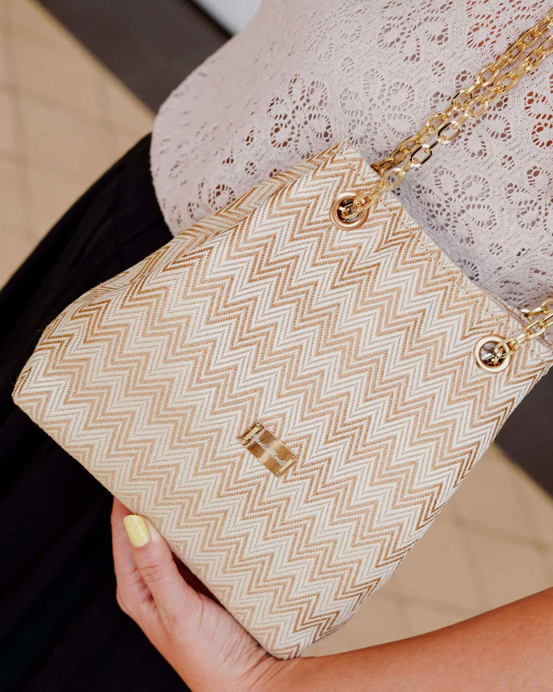 Bolso Camelia Pequeño – Beige/Blanco - miniatura 1