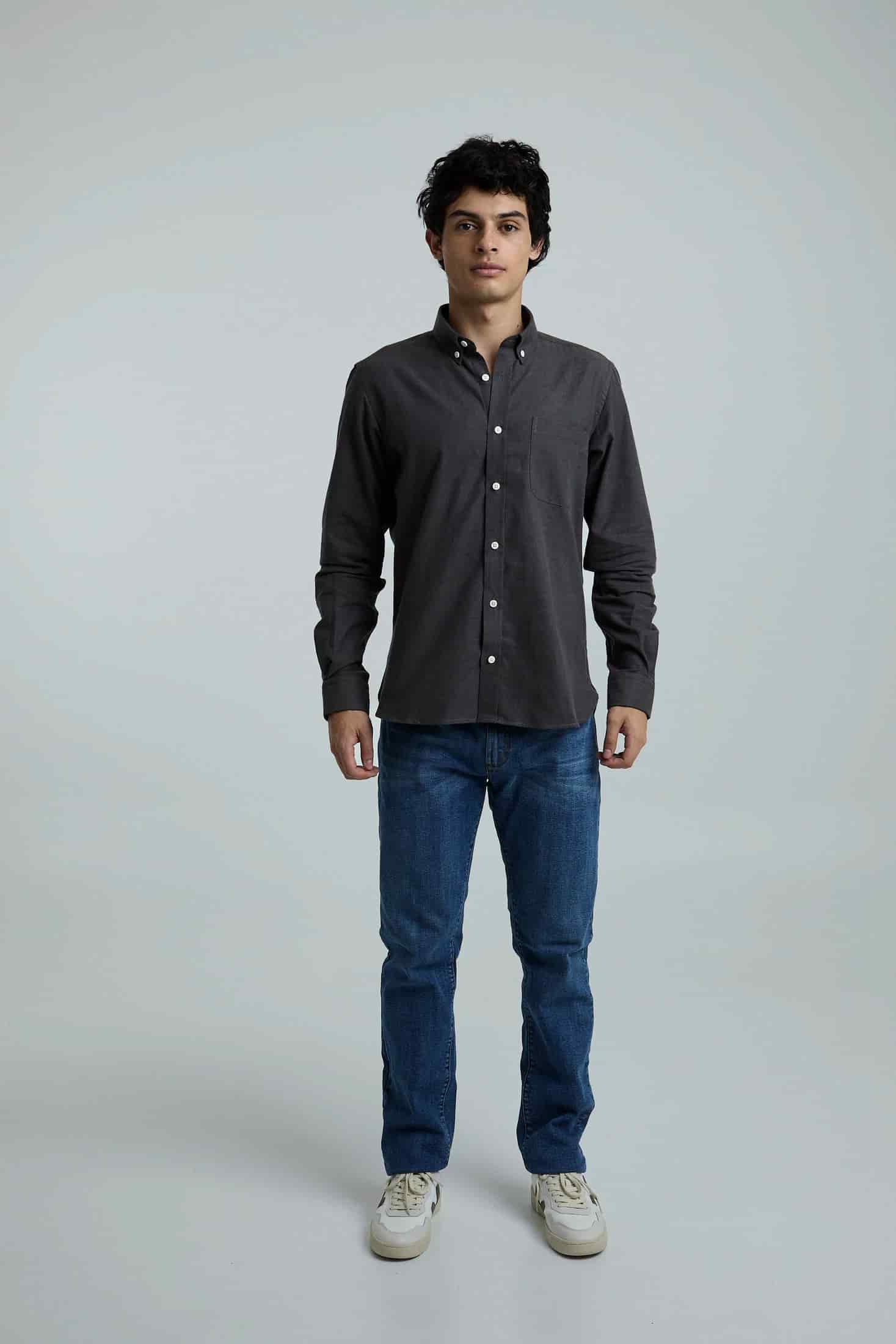 Camisa twill verde - miniatura 5