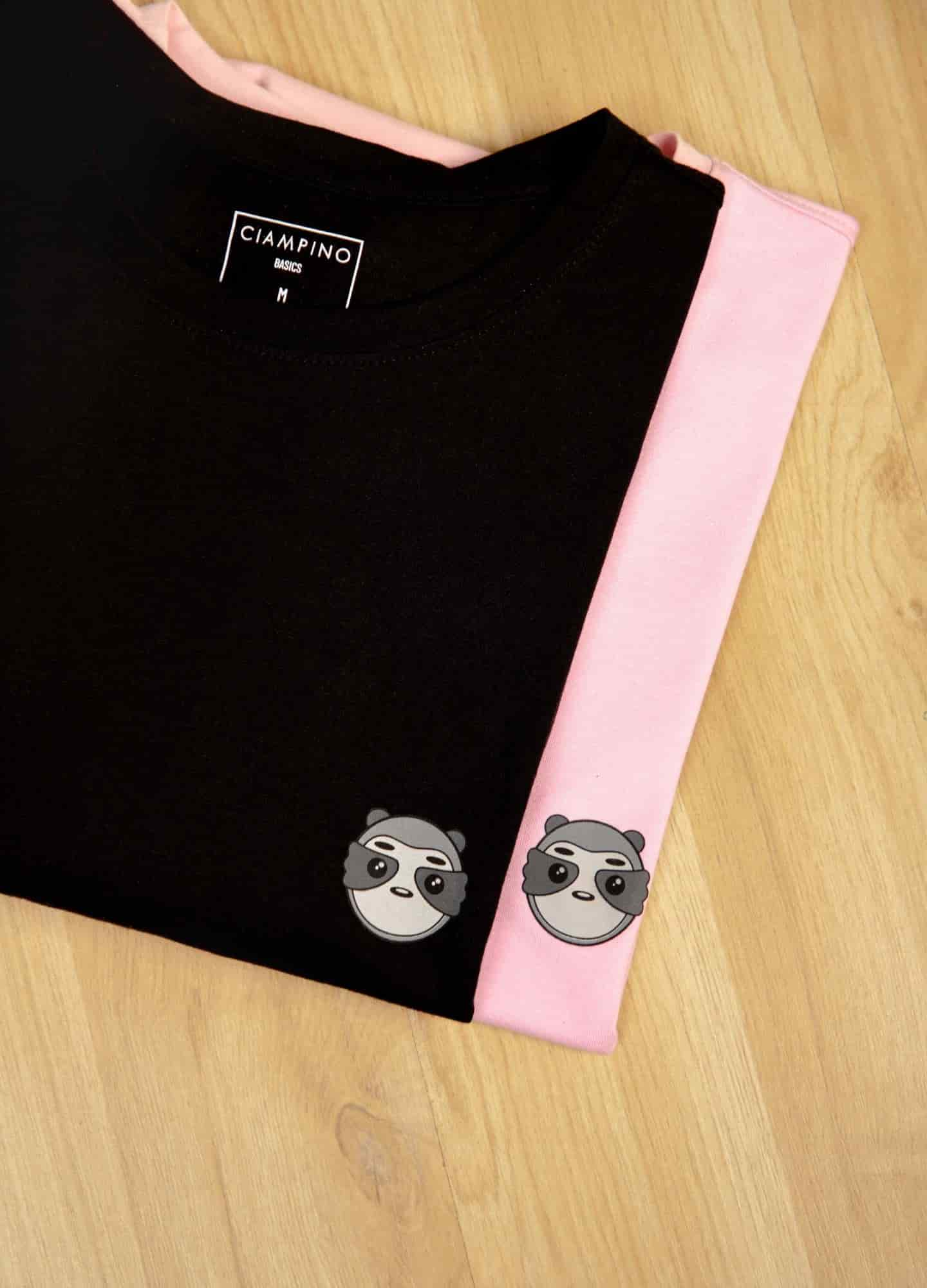 Basic Perezoso Camiseta Regular – Negra - miniatura 5