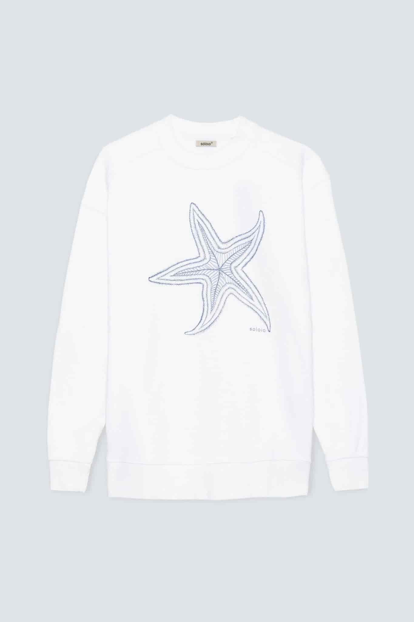 men's star white sweartshirt - miniatura 1
