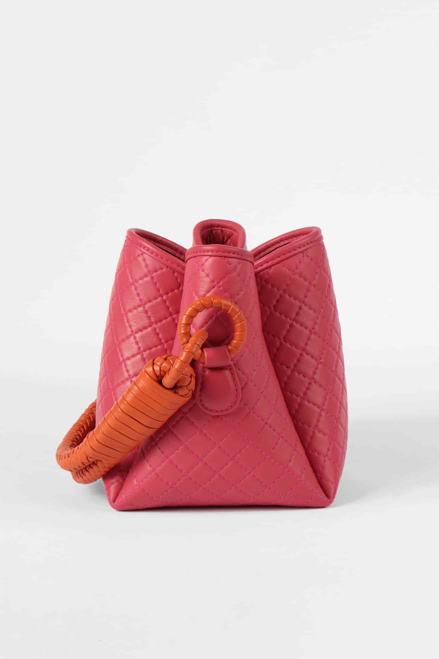 Tulip Mini Bucket Bag, Pink & Orange. - miniatura 3