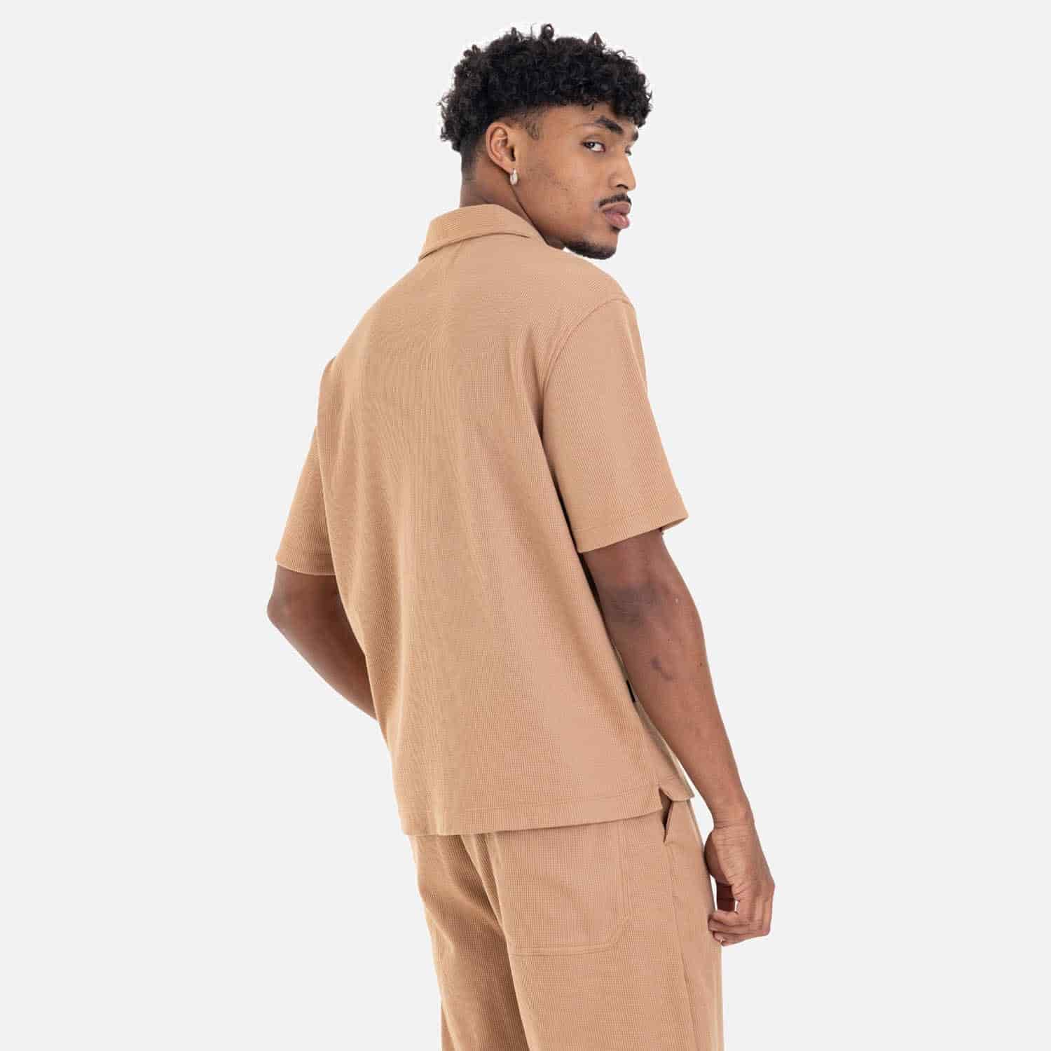 Relaxed Short Sleeve Shirt Mocca - miniatura 10