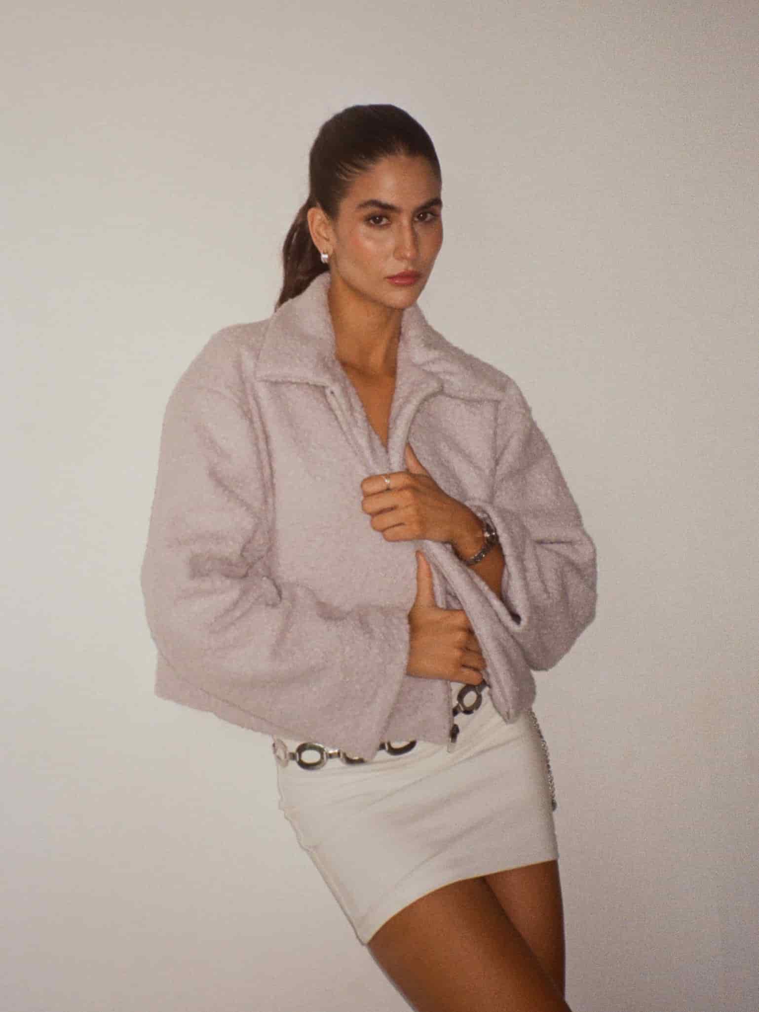 ESSENTIAL MINI DRESS - SOFT WHITE - miniatura 9