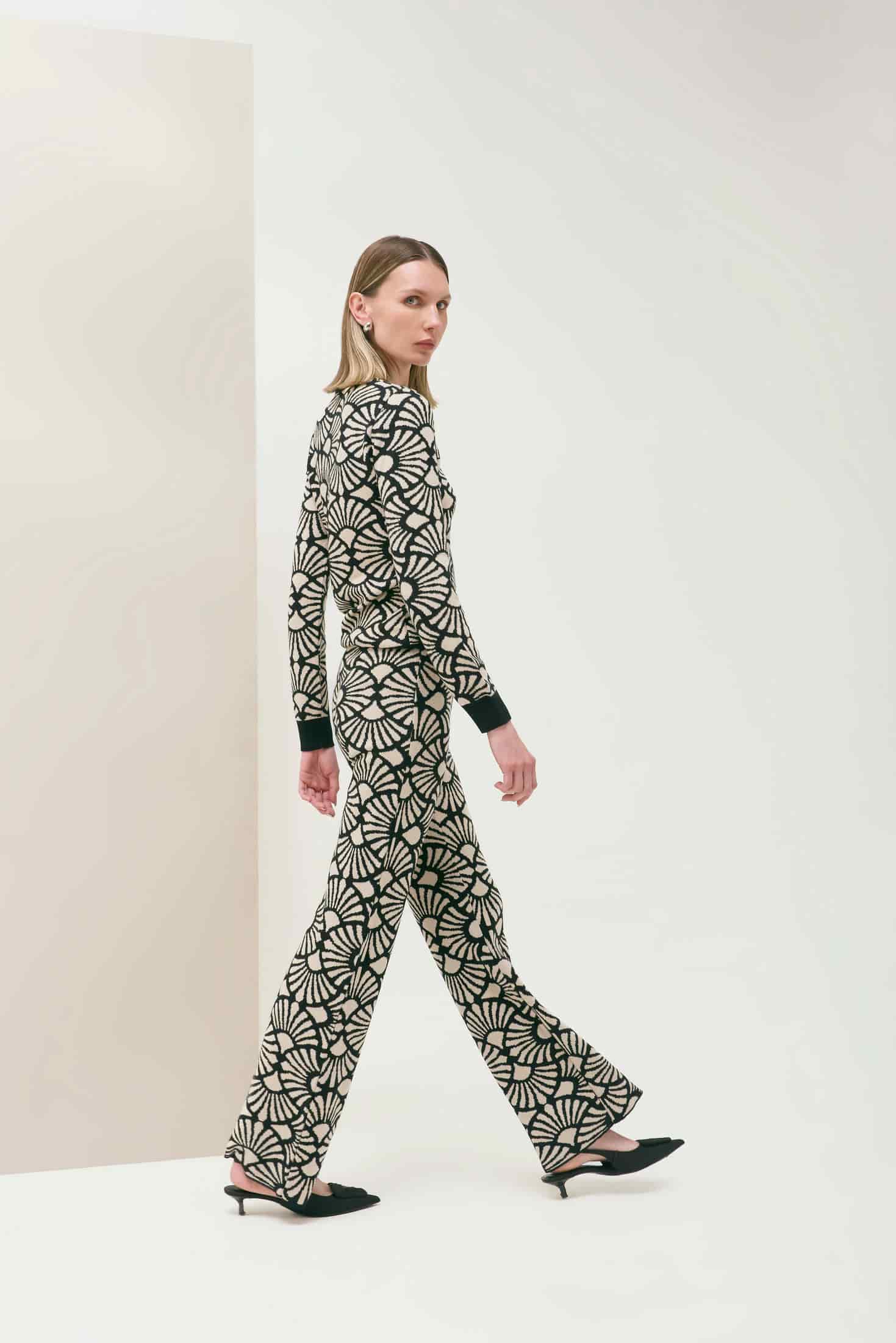 Pantalón Venus Negro-Beige - miniatura 1