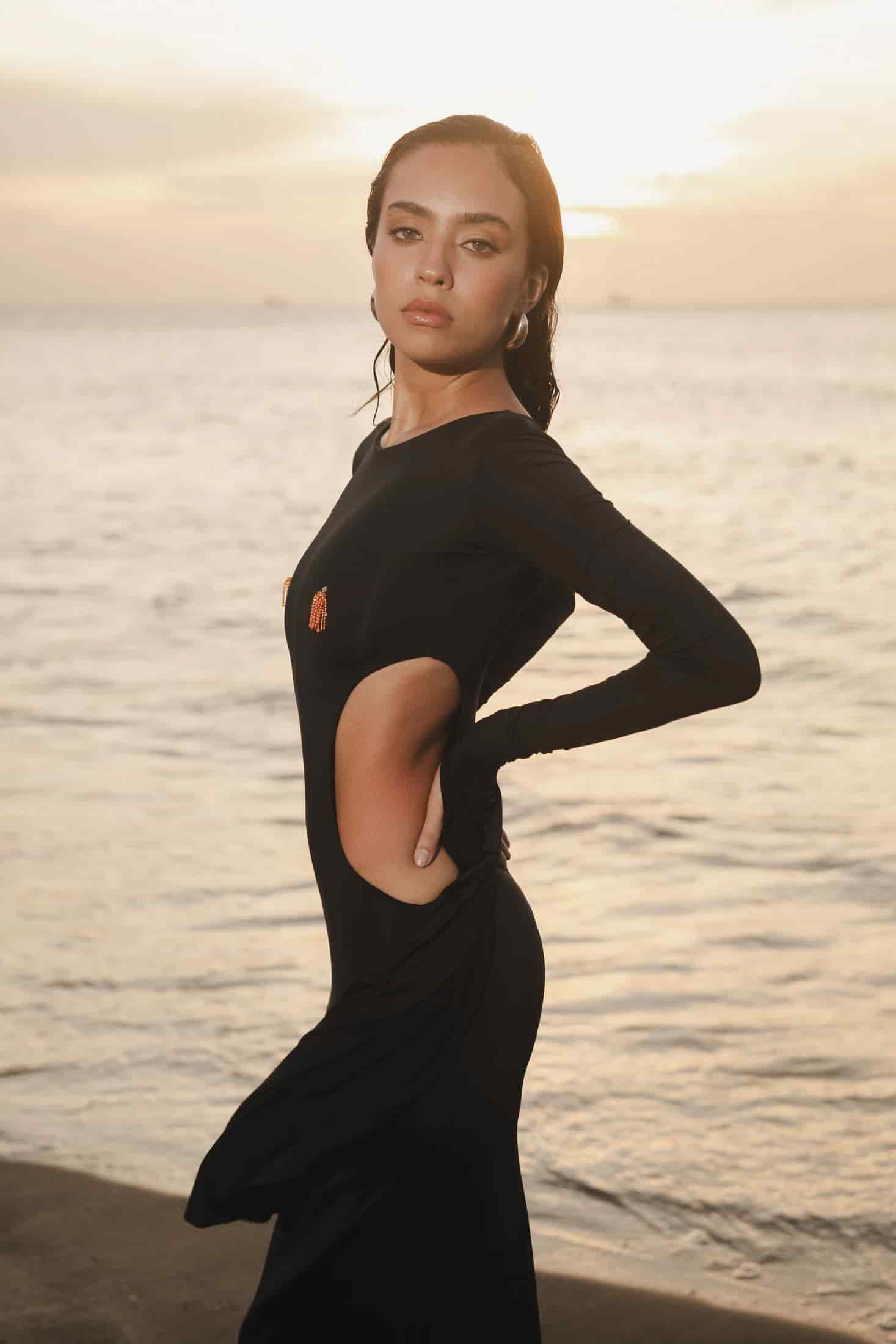 DALIA GOWN - BLACK (MAXI SLEEVE) - miniatura 6