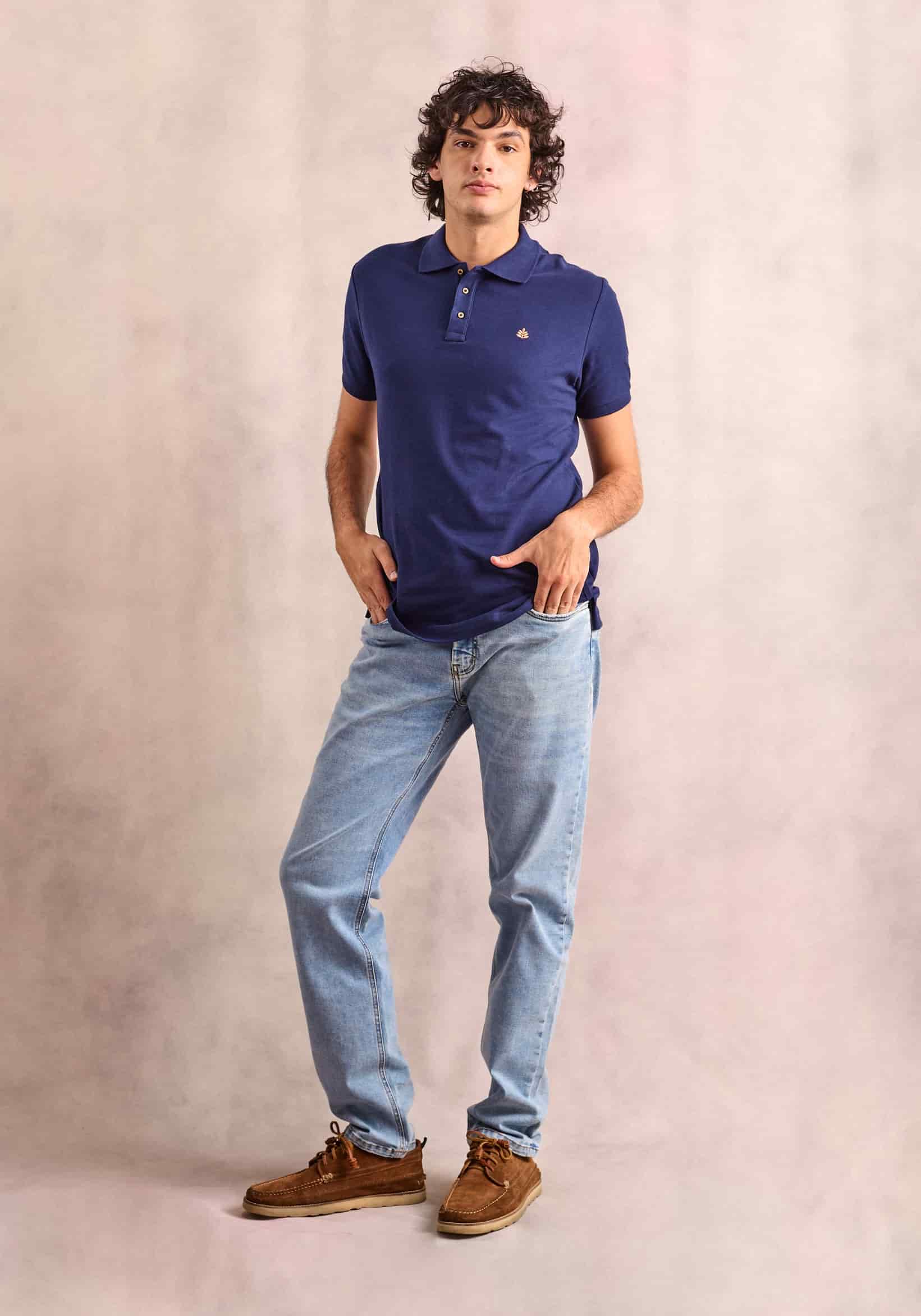 Camiseta Tipo Polo Azul Osc. L-Nar - miniatura 2