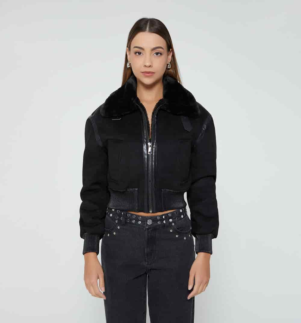 Chaqueta bomber con pelo interno - miniatura 2