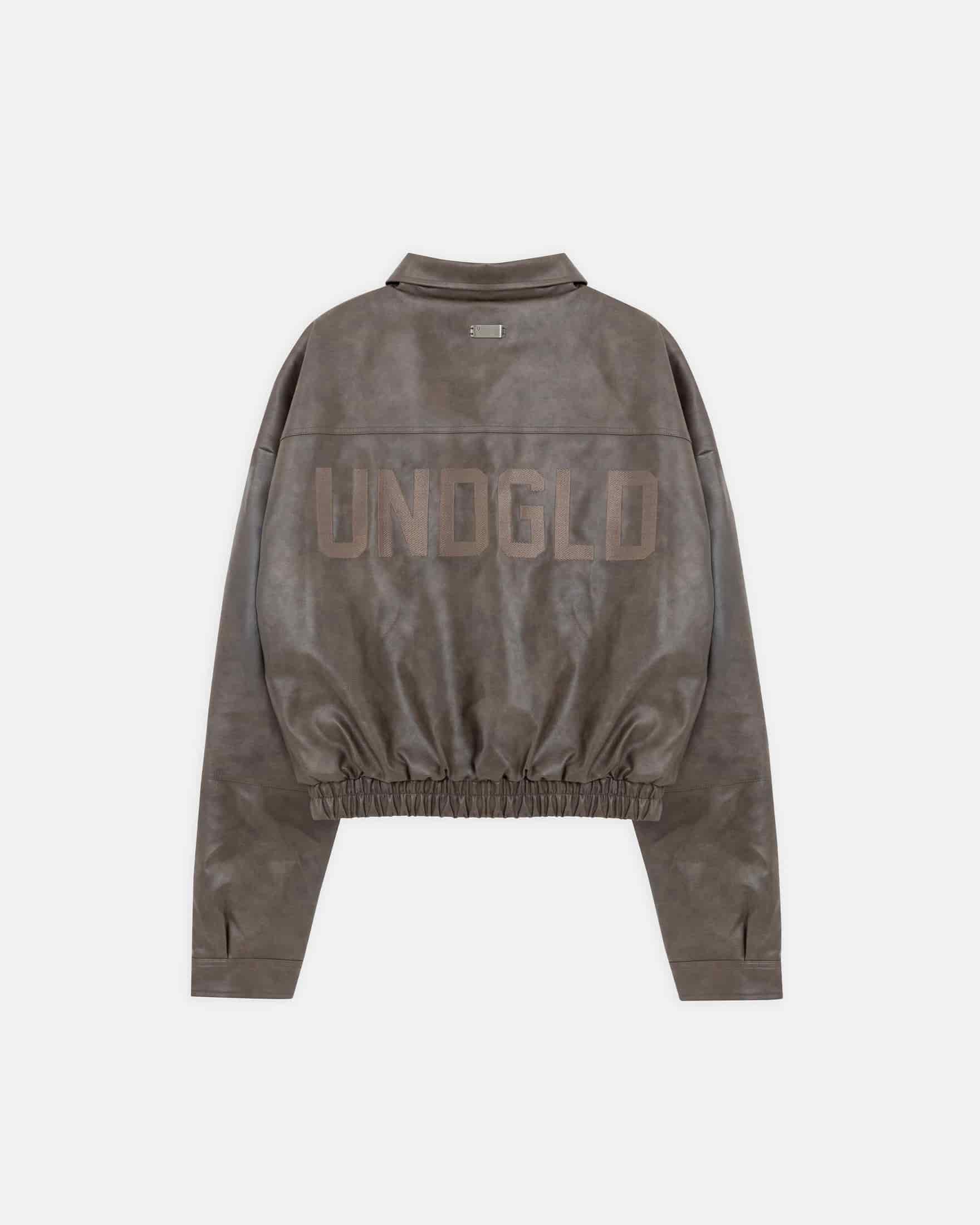 Basics Vintage Panelled Bomber Jacket Brown - miniatura 3