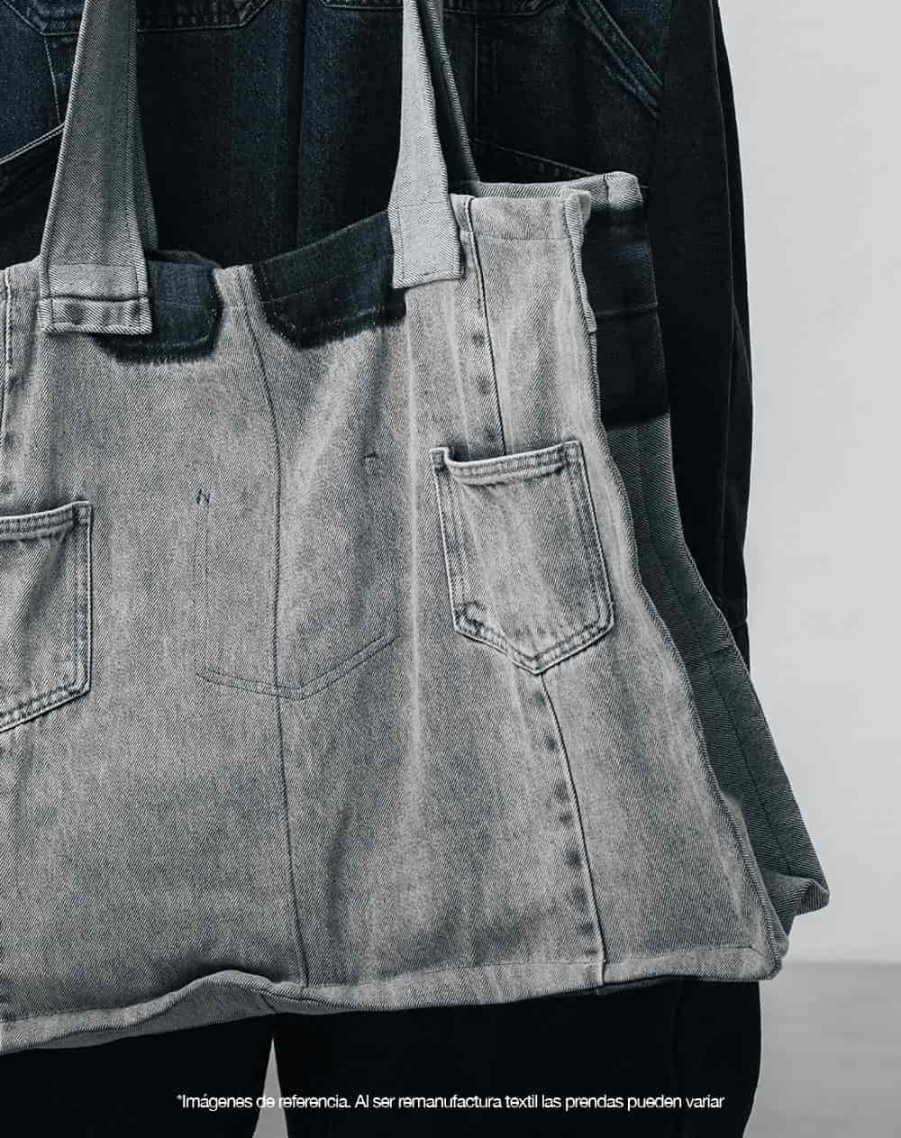 Tote bag denim maxi remanufacturado Gef x Alejandro Crocker mujer - miniatura 6
