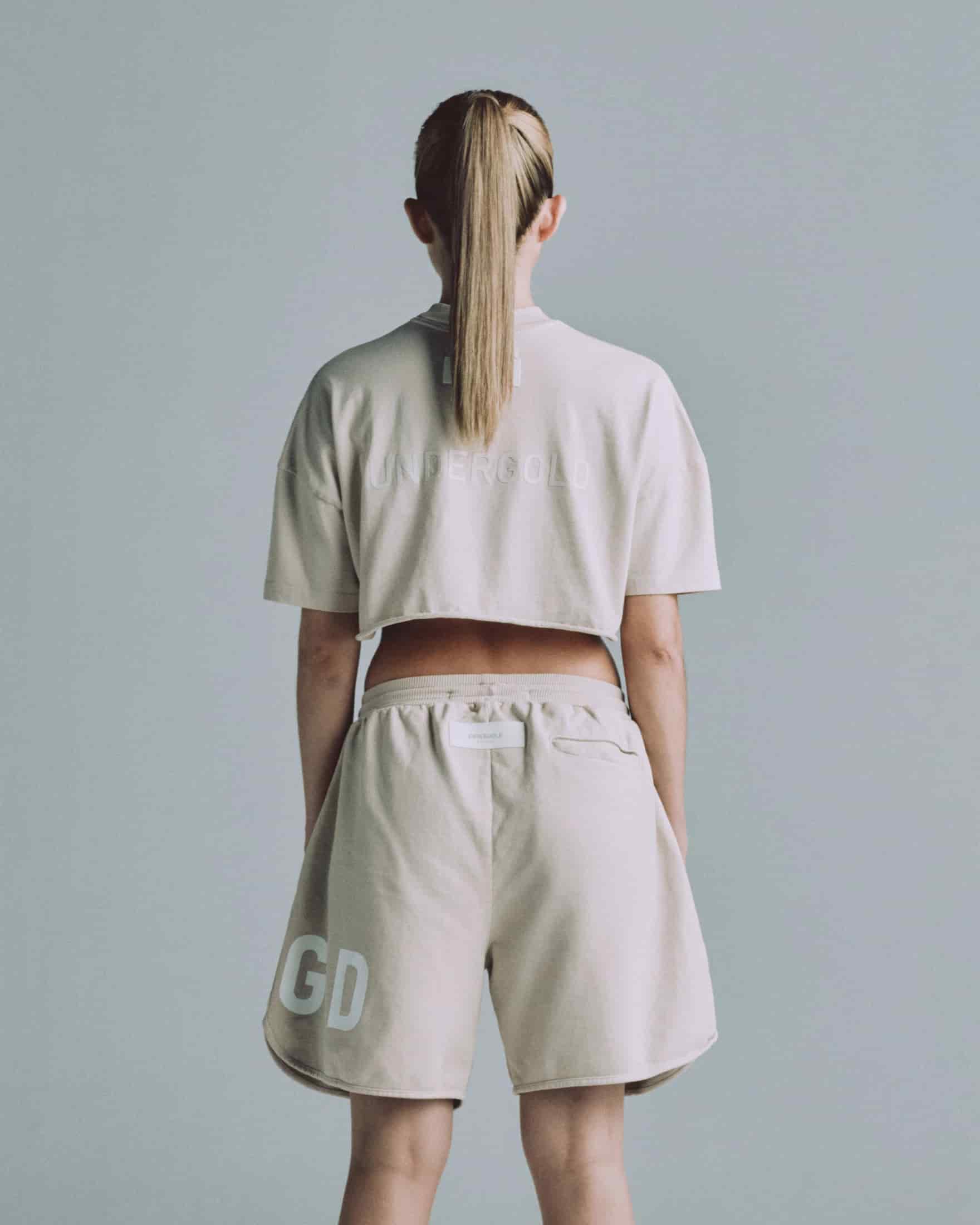 Line Logo Crop Top Cream - miniatura 5
