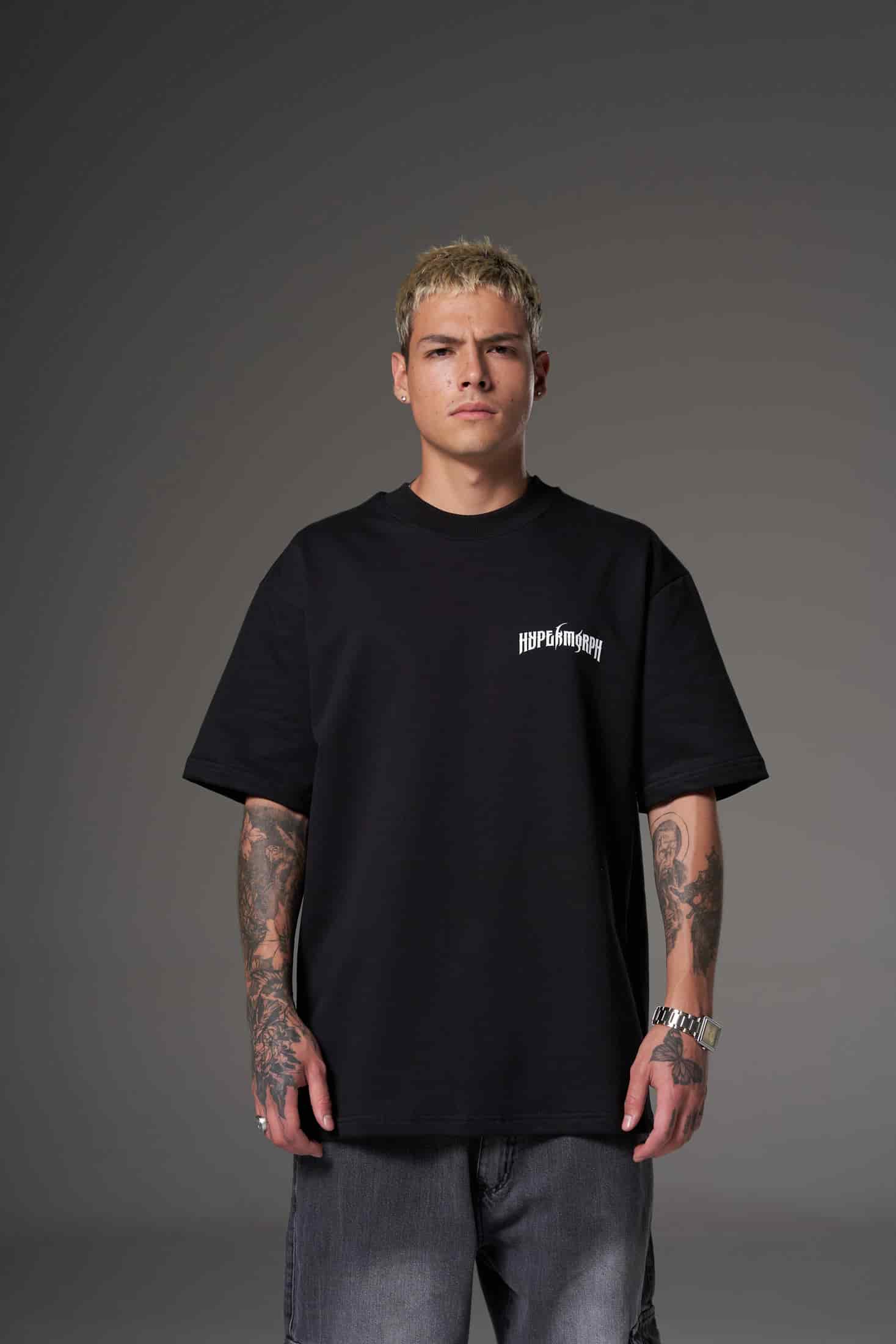 T shirt hyper human purple negra claro 300 gramos 14584 - miniatura 1